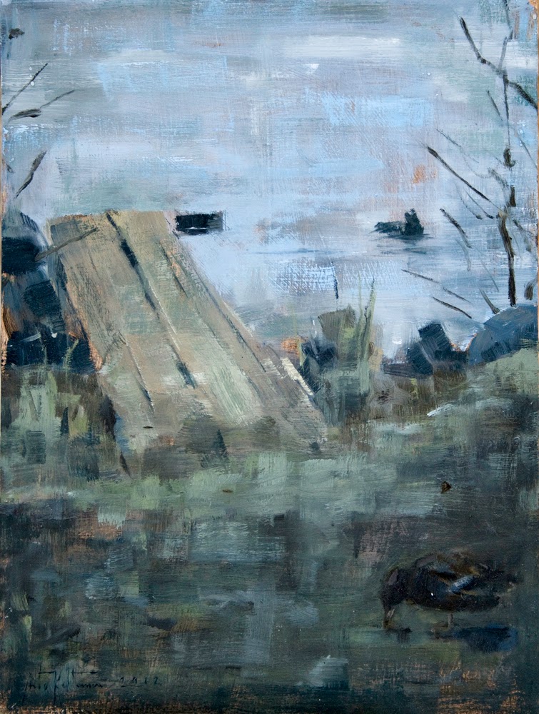 "Sorsia rannalla", oil, 2012, 40x30cm, 300€