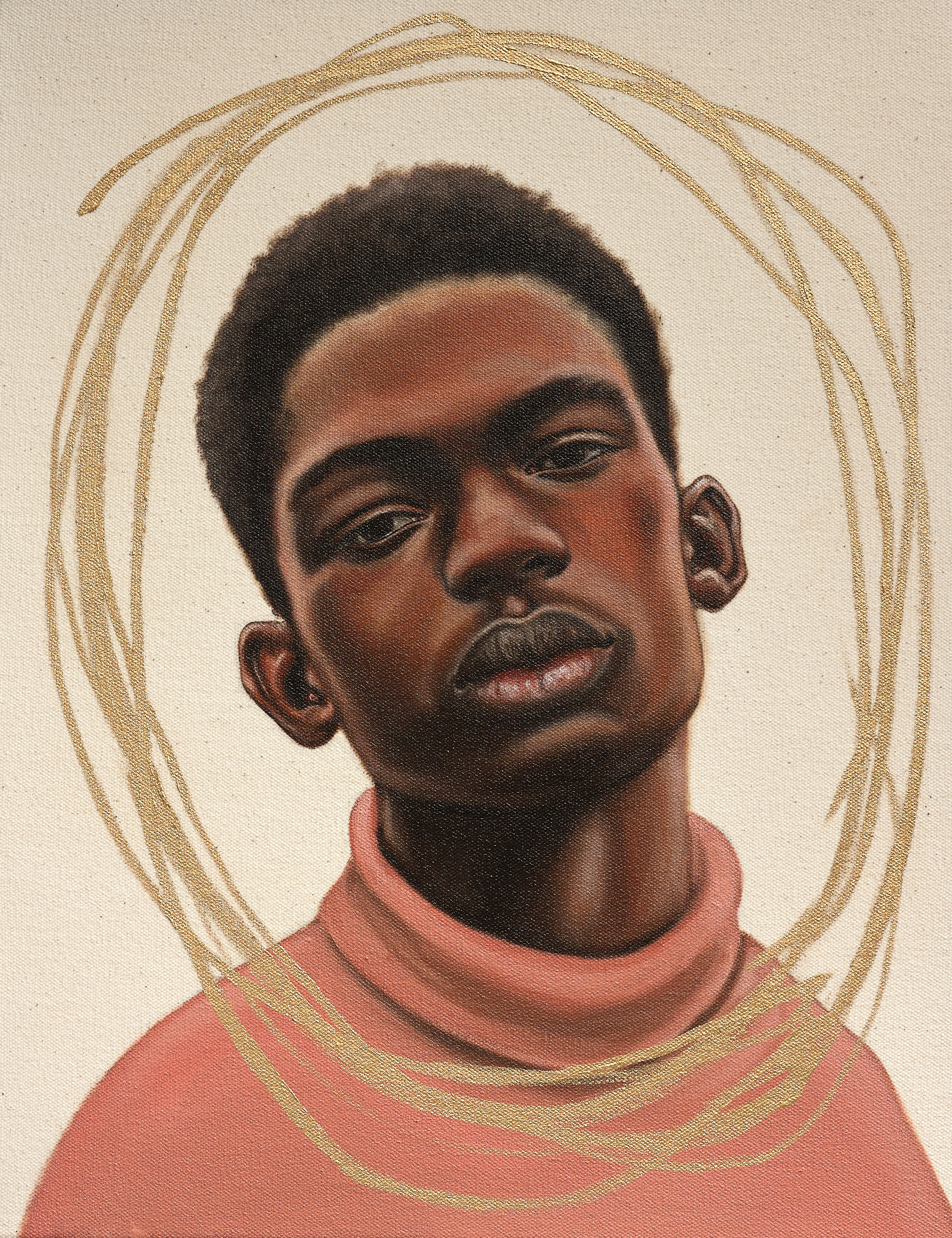 Halo 2, Oil and Bronze on Canvas, 14 x 18", 2022