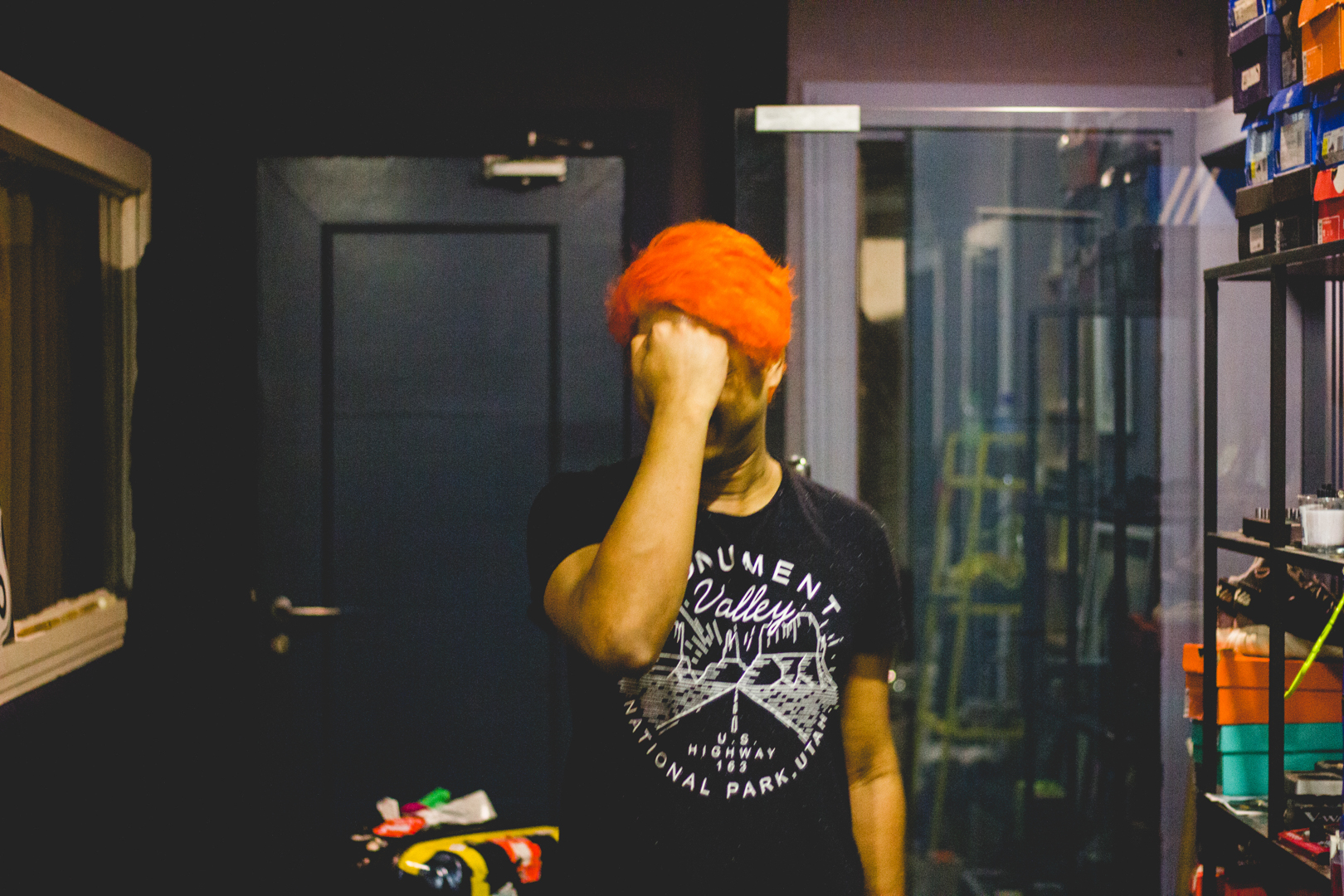 Darren Ashley during a studio session