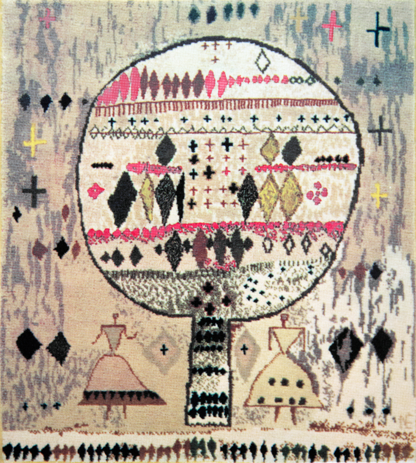 Handwoven wool carpet. Limited edition. 1970's