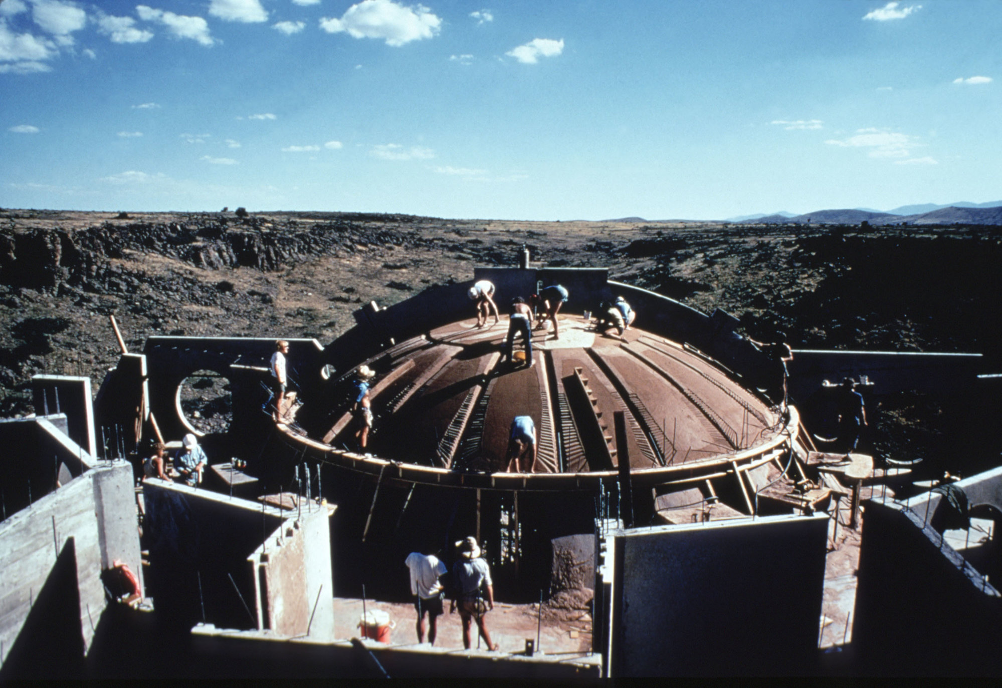 Arcosanti - Cosanti Foundation Arizona Memory Project Construction of the Foundry Apse 1974 2 by Ivan Pintar