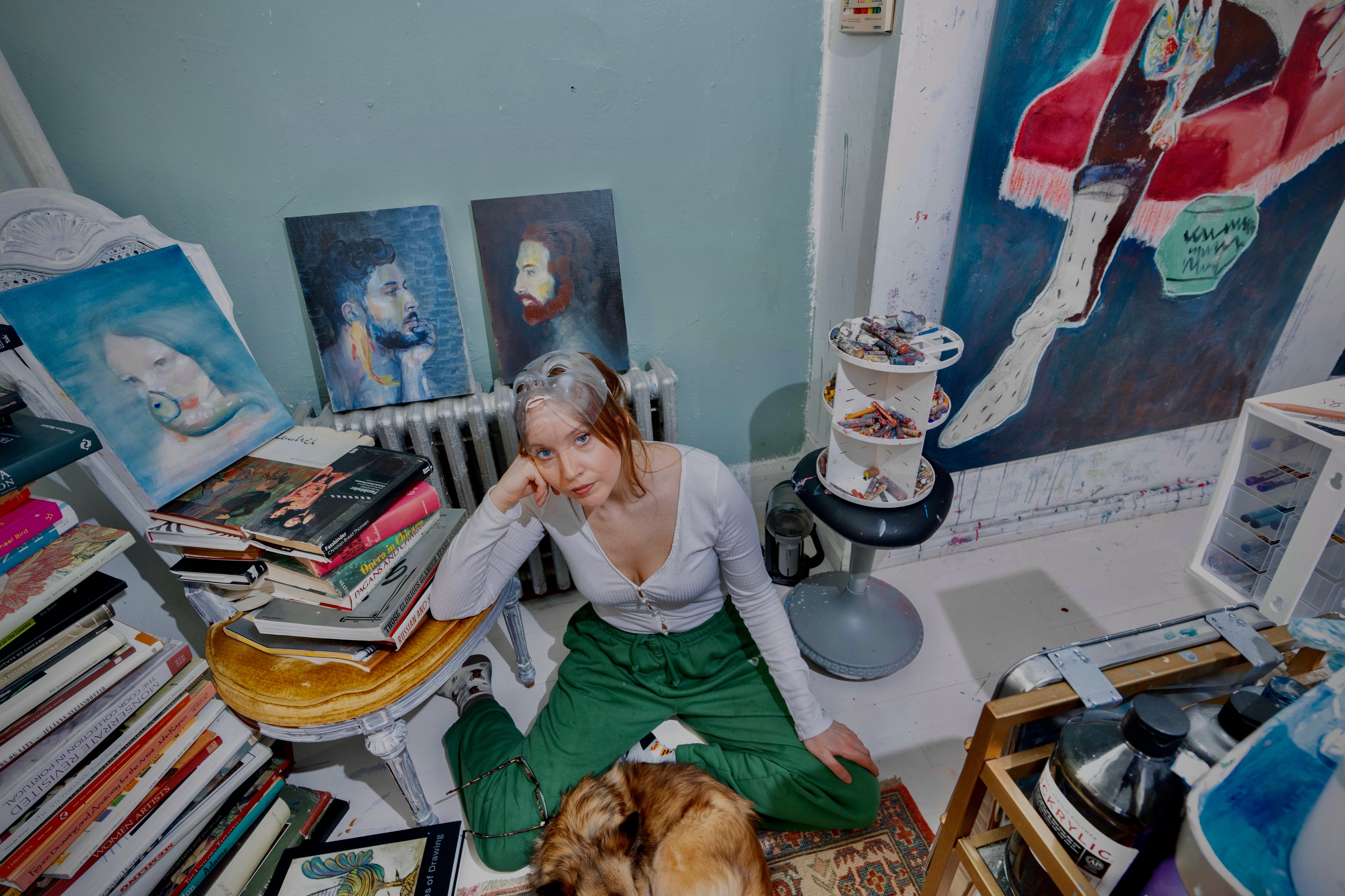 Rebecca Rau in her studio. Photo: Kellen Houde.