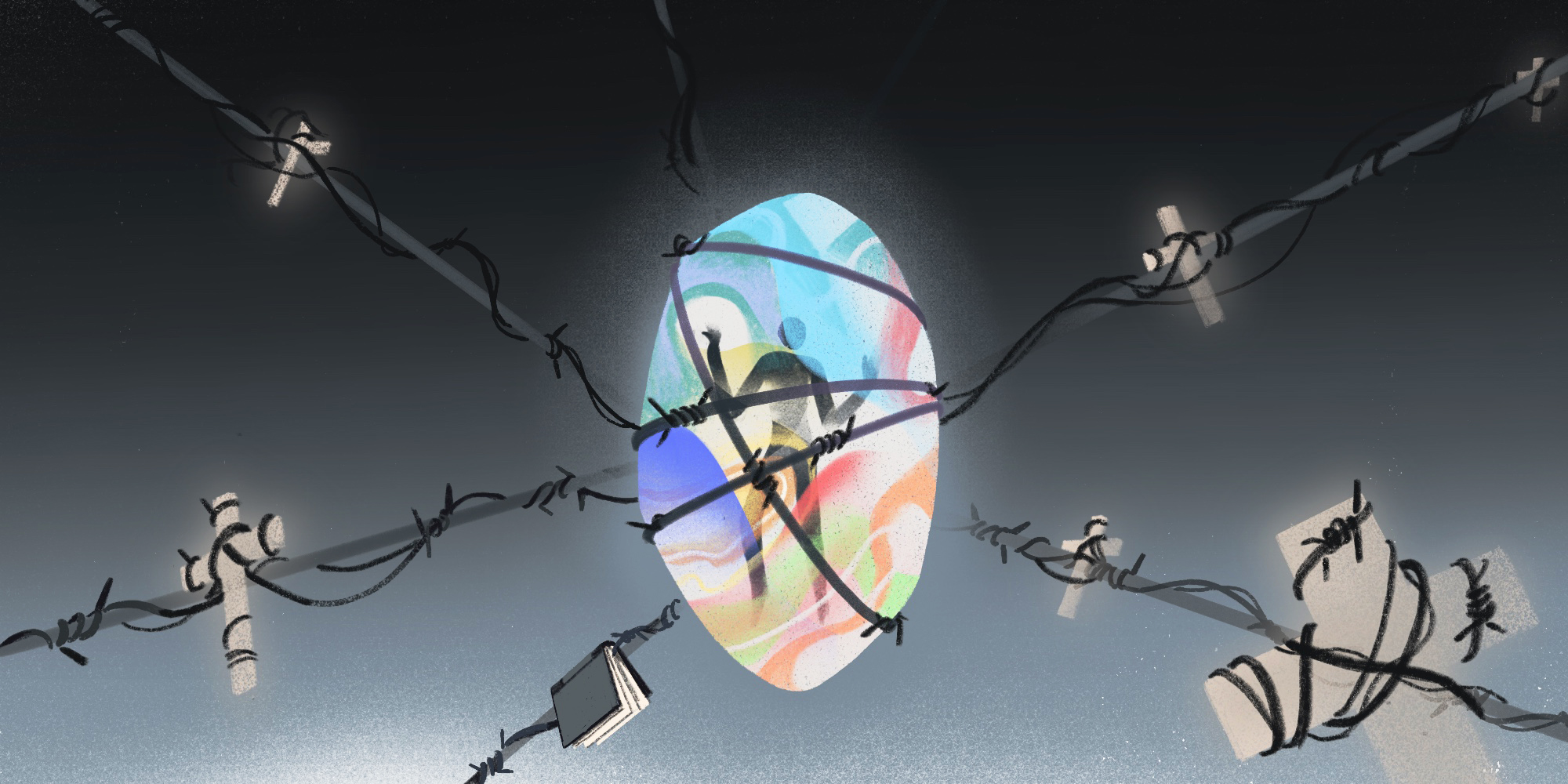 The Christian nationalist boot camp pushing anti-trans laws across America  - Illustration by Lia Liao