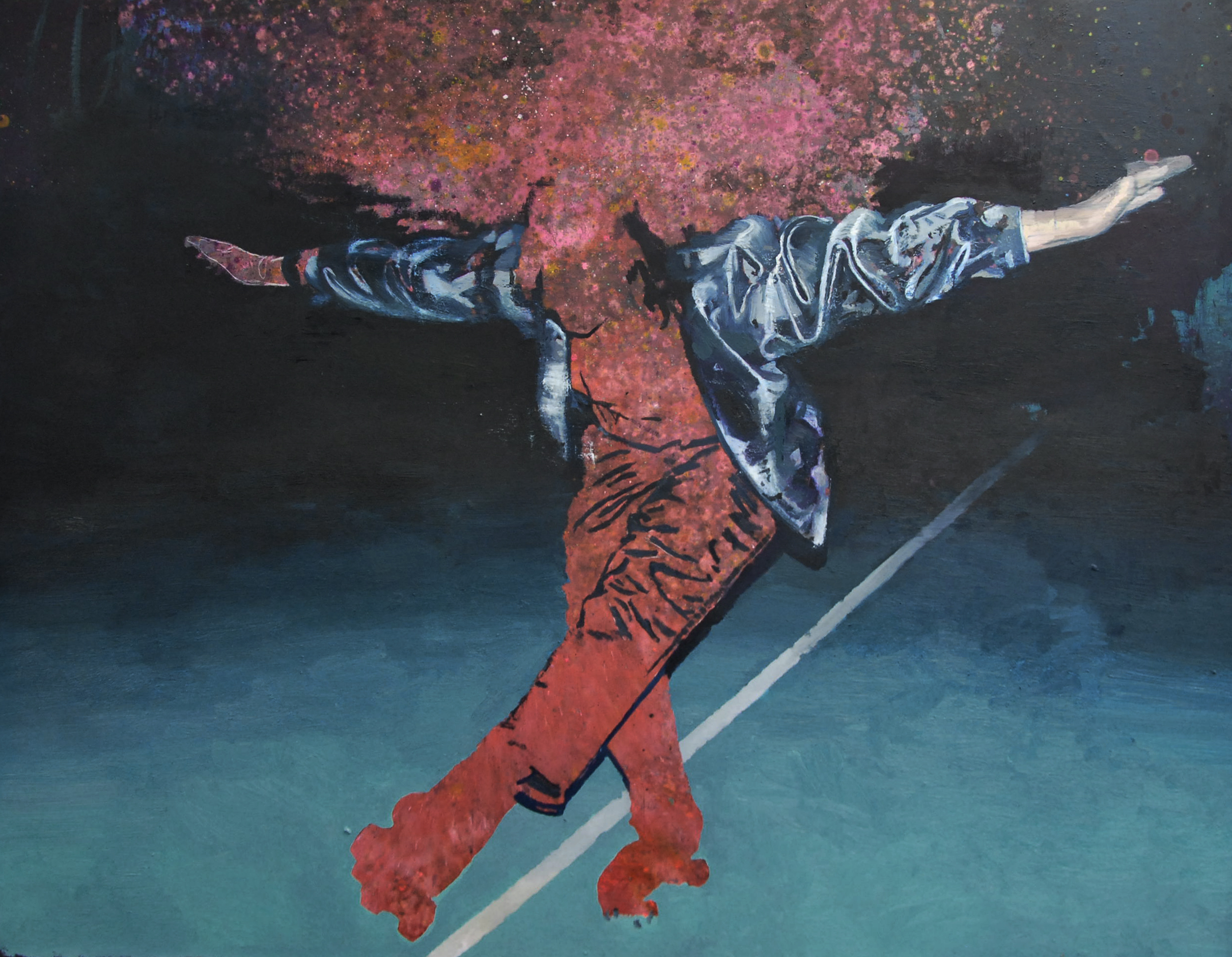 "La línea", oil on canvas, 114 x 146 cm, 2014