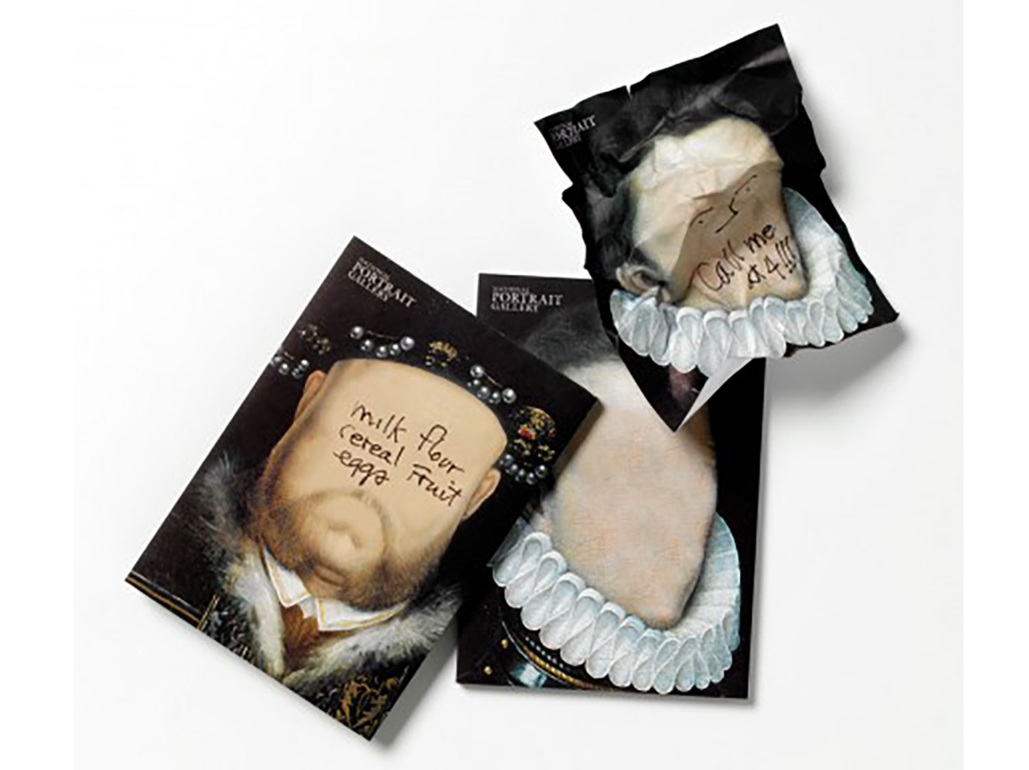 National Portrait Gallery, London - blank face notepads