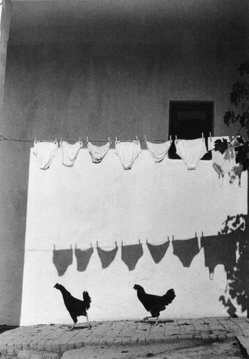 In the courtyard, Bruno Bourel