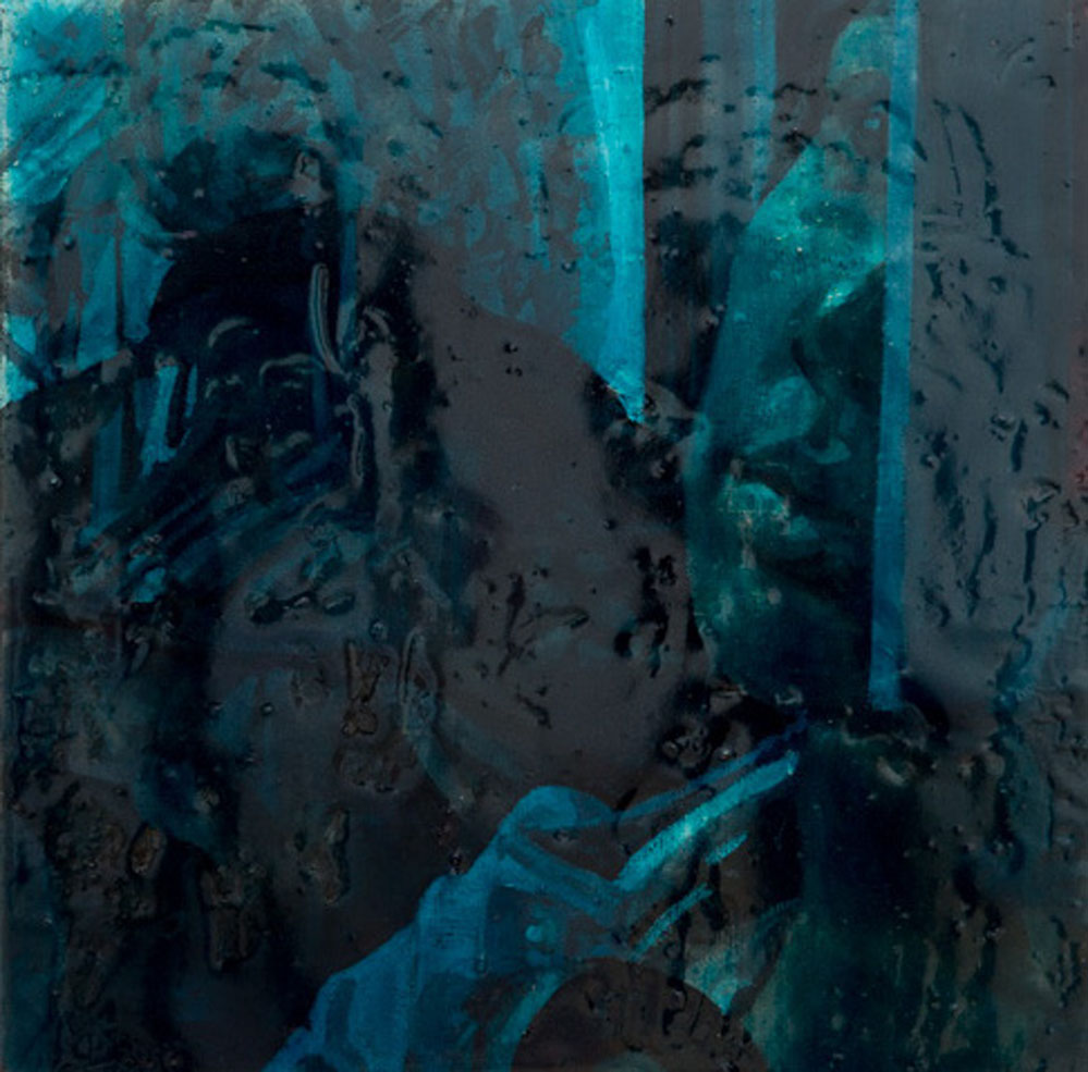 3 temps , huile sur toile, 40 x 40 cm, 2016