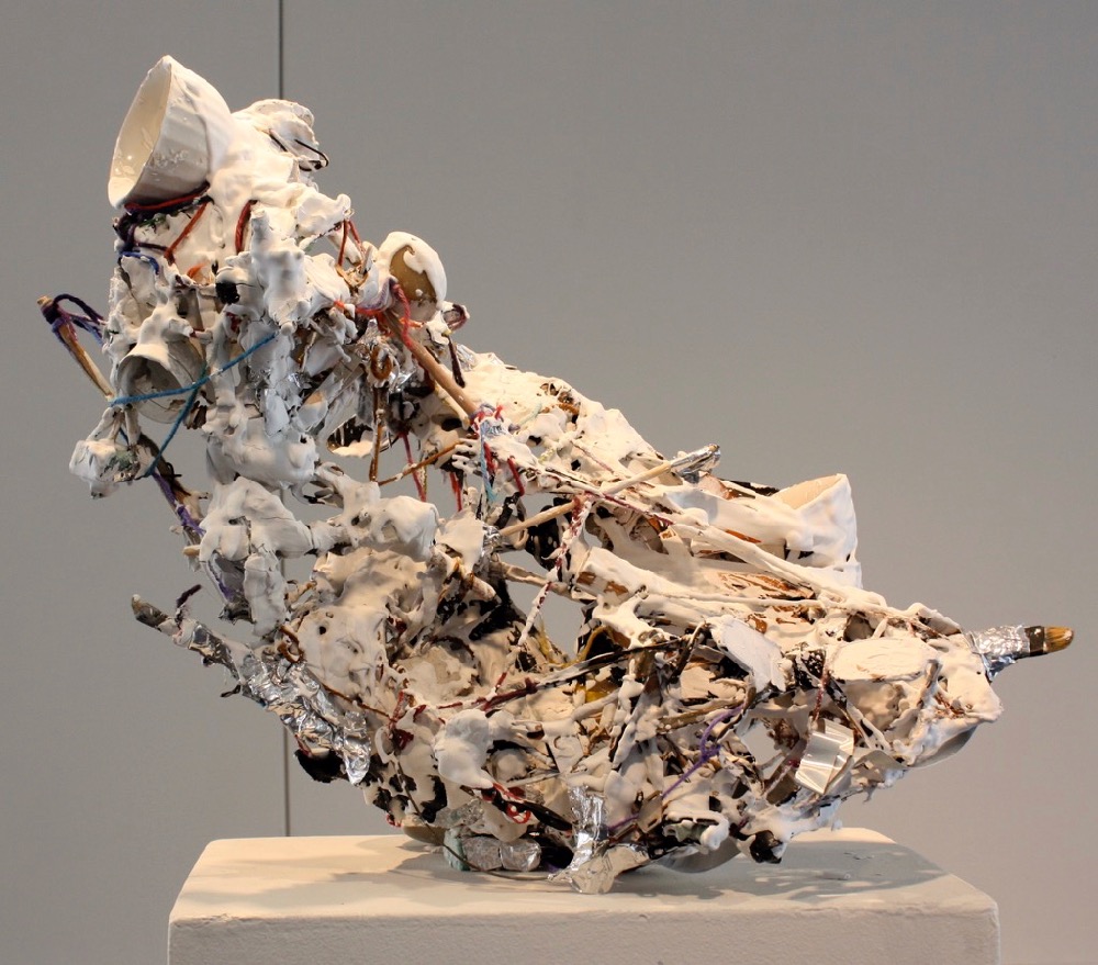  Everything Else, 2012, plaster, yarn, tape and objects, 20” x 24” x 13”