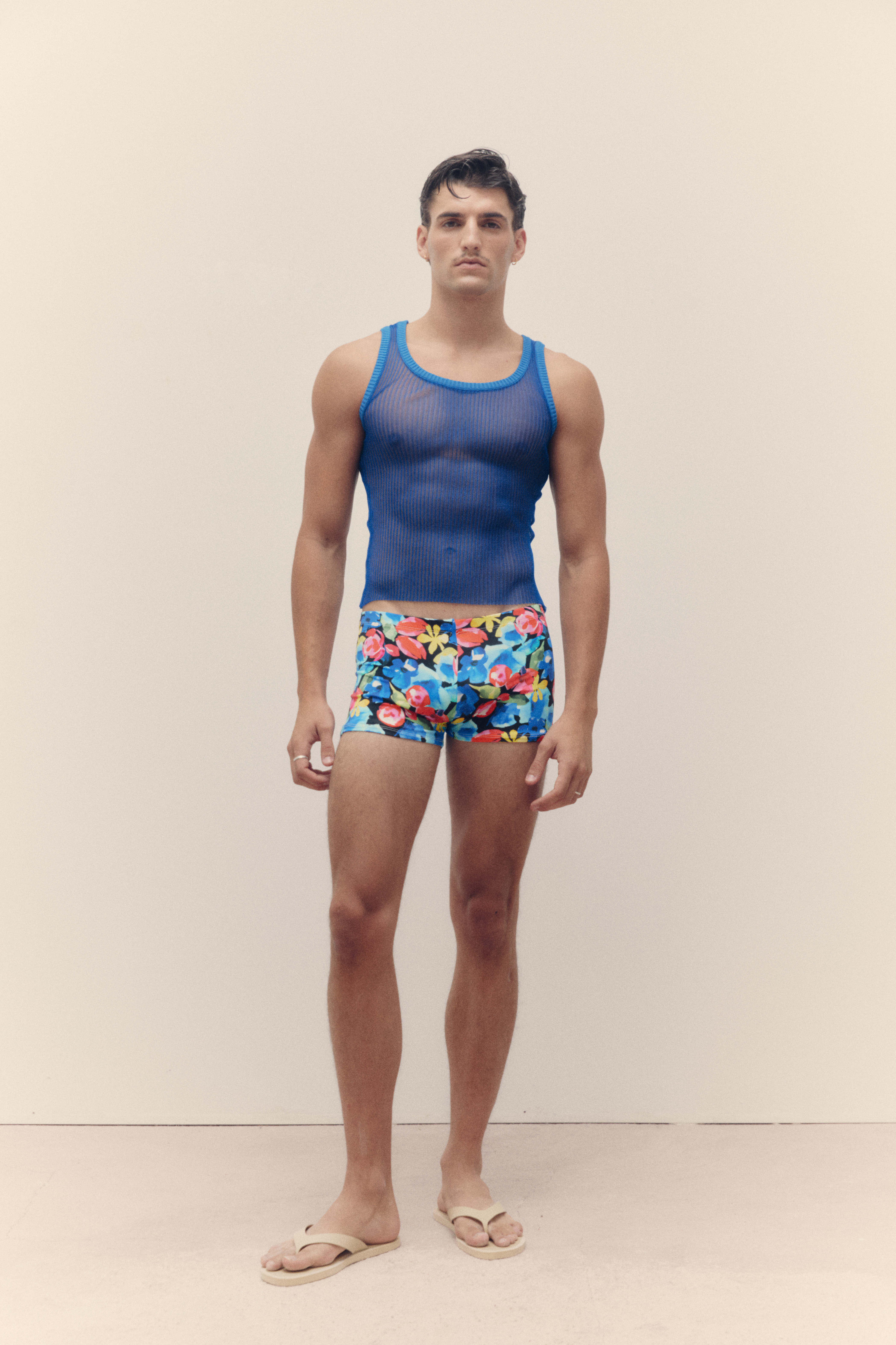 Kristal Blue Knit Tank Top