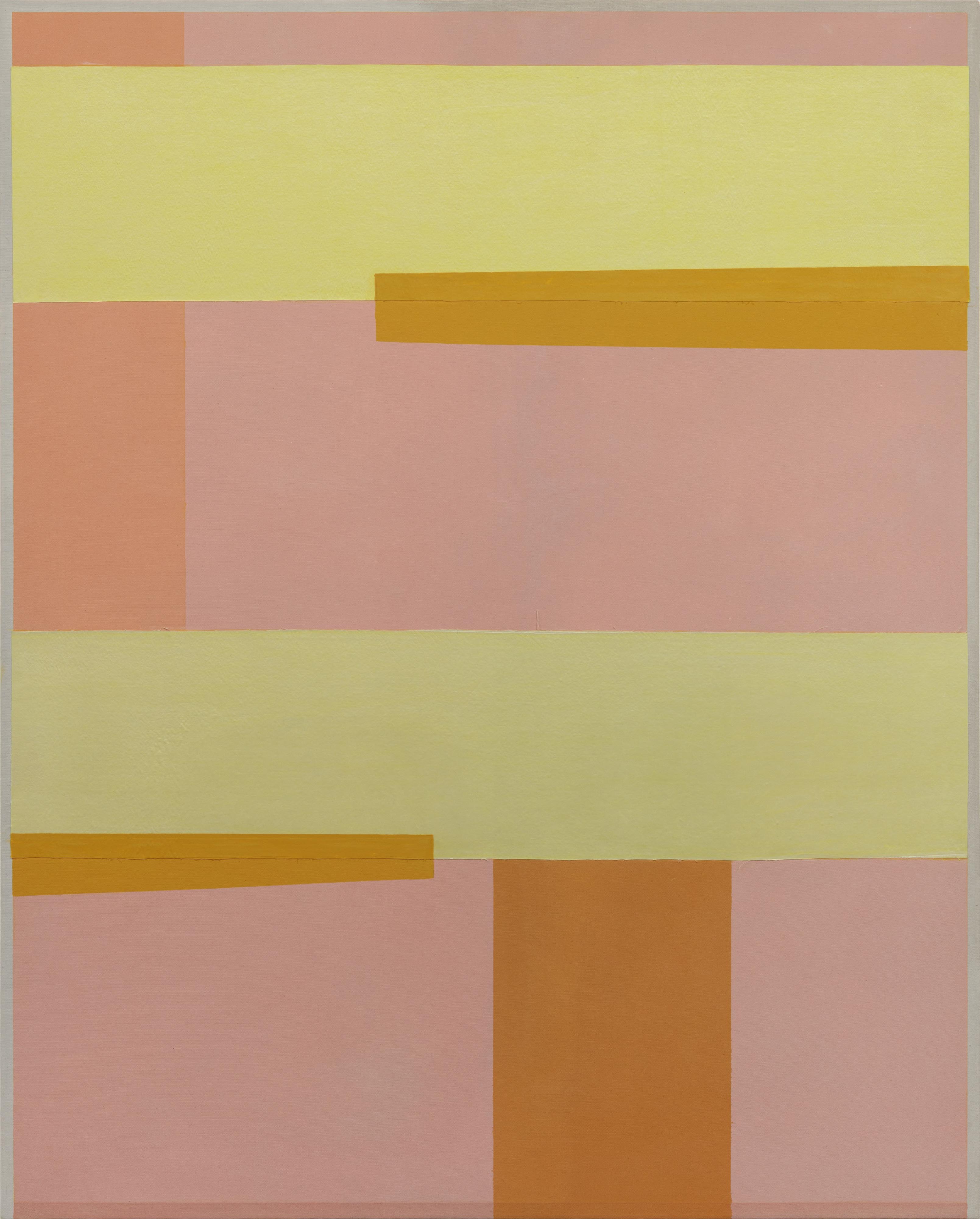 SiR#6, 2023, colored silk, oil, acrylic on canvas, 150 x 110 cm 