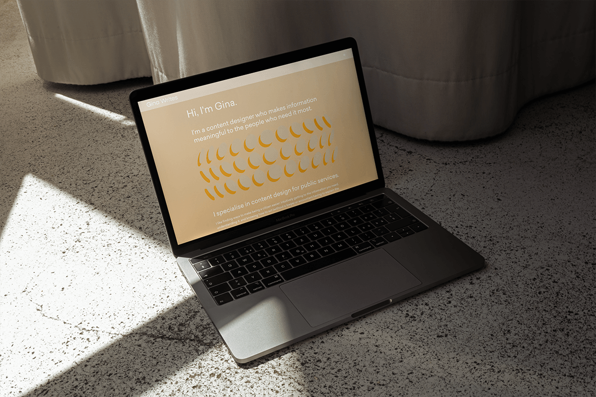 Gina Writes | Website design