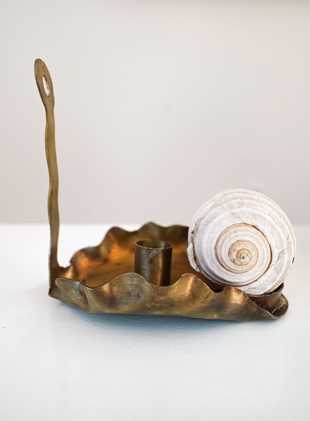 Alana Burns, spiral ligh, 2024. Brass