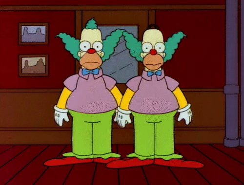 Hey! I'm seeing double! Four Krustys!