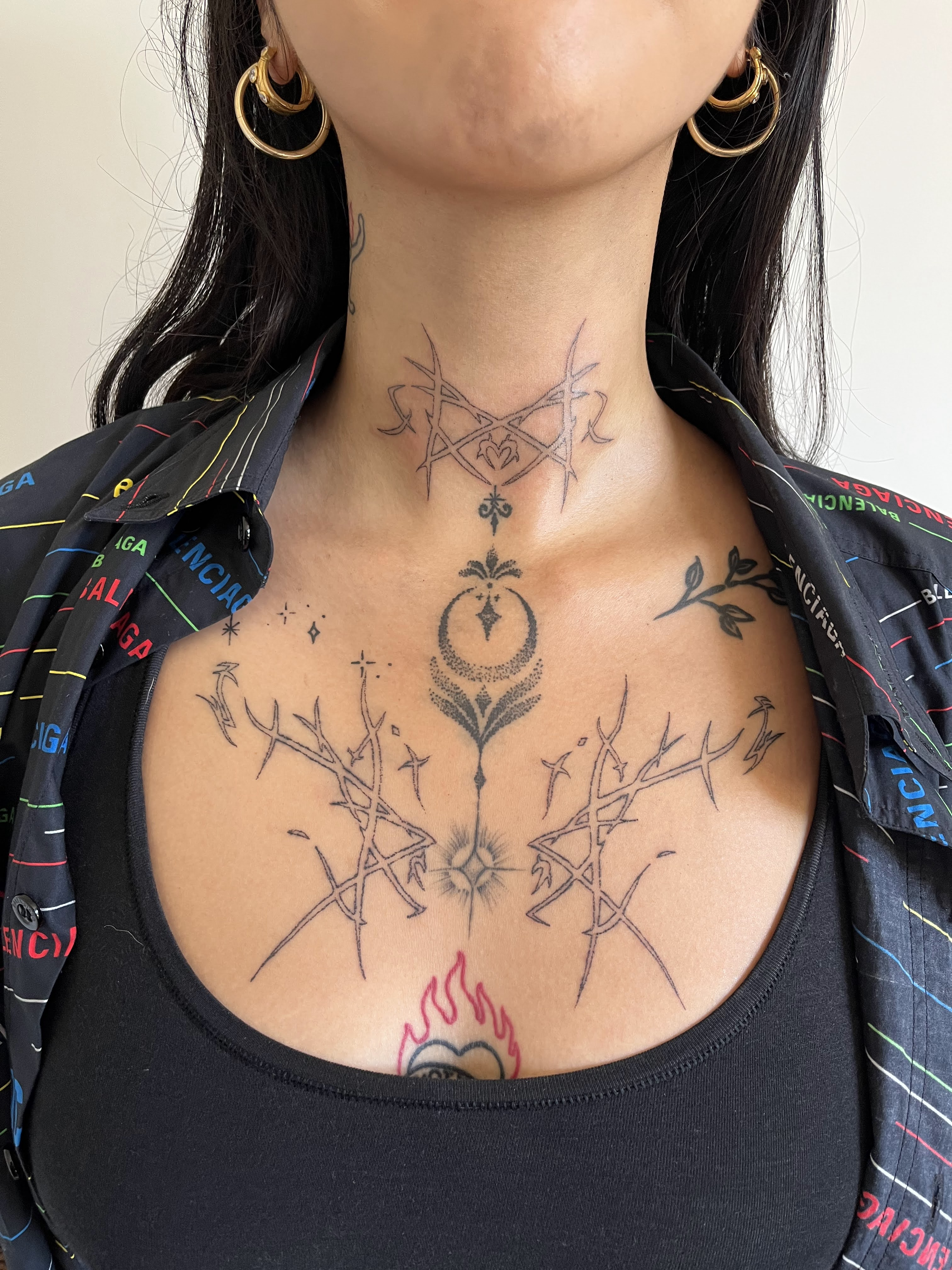 Aztek Necklace Blackwork tattoo idea  Best Tattoo Ideas Gallery