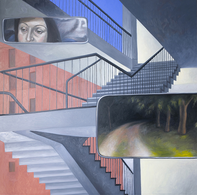  LA SINDROME DEL FALSO RICORDO   2009 olio su tela cm 190x190