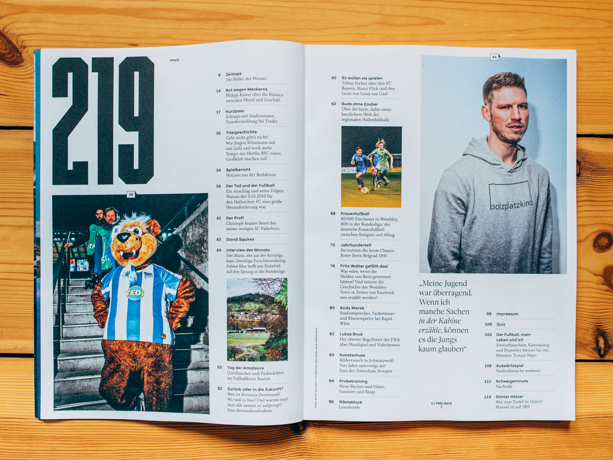 11 Freunde / Hertha und J&uuml;rgen Kliensmann Cover Story / January 2020