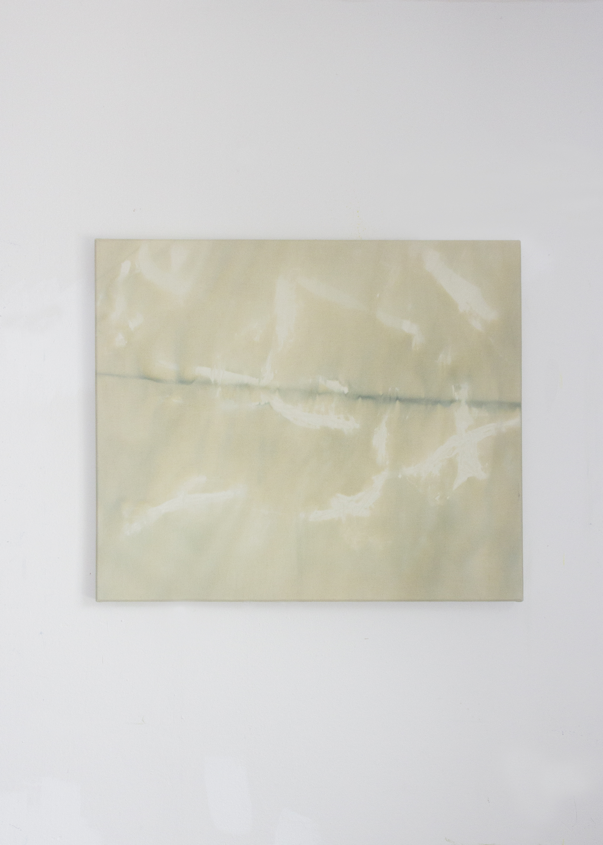 To Be Soft And Only Soft (2022)Dye and bleach on textile80x80cm