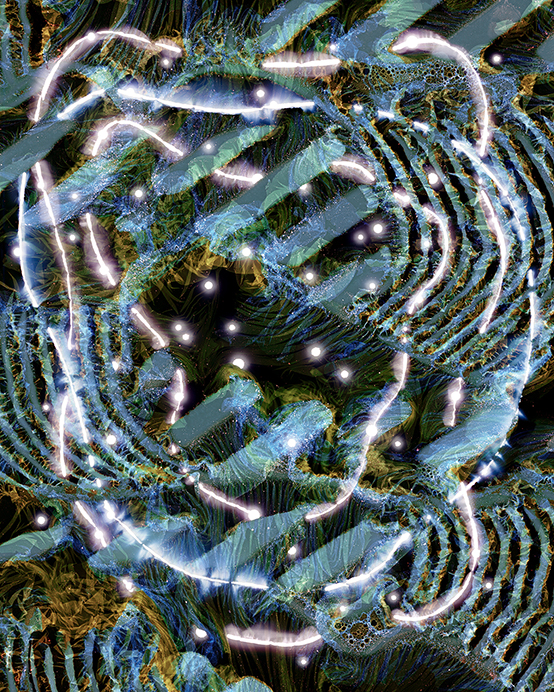 To Pull an Eyelid #32024Light drawing and tampered negative, archival pigment print, 40 x 32 inches