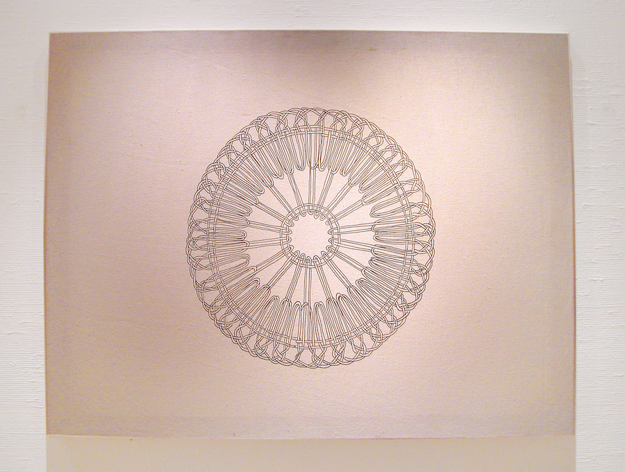 Pupille, 2002, 54cm h x 70cm b, Zeichnung auf Leinwand