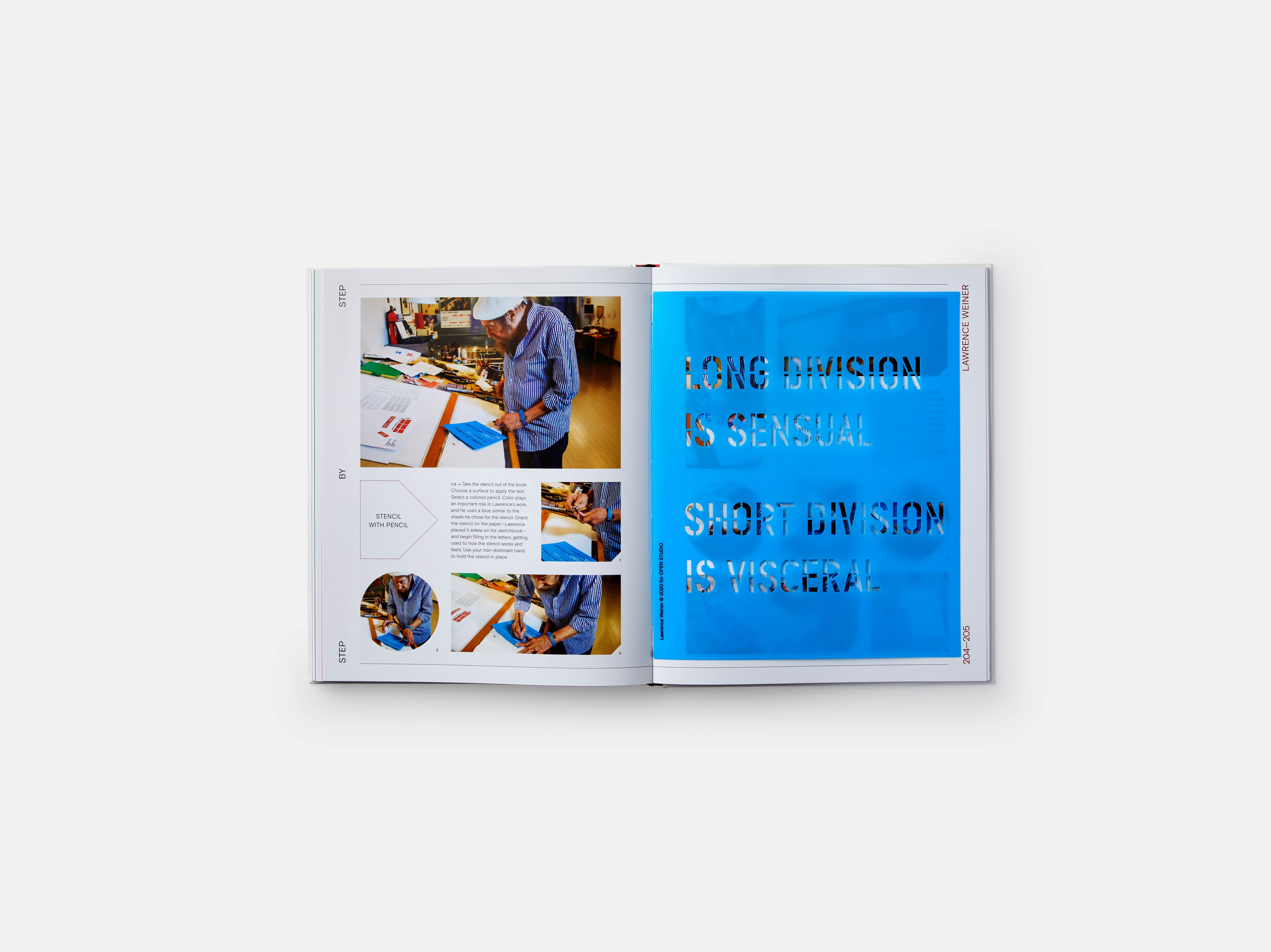 LAWRENCE WEINER: LONG DIVISION IS SENSUAL, SHORT DIVISION IS VISCERAL, PLASTIC STENCIL