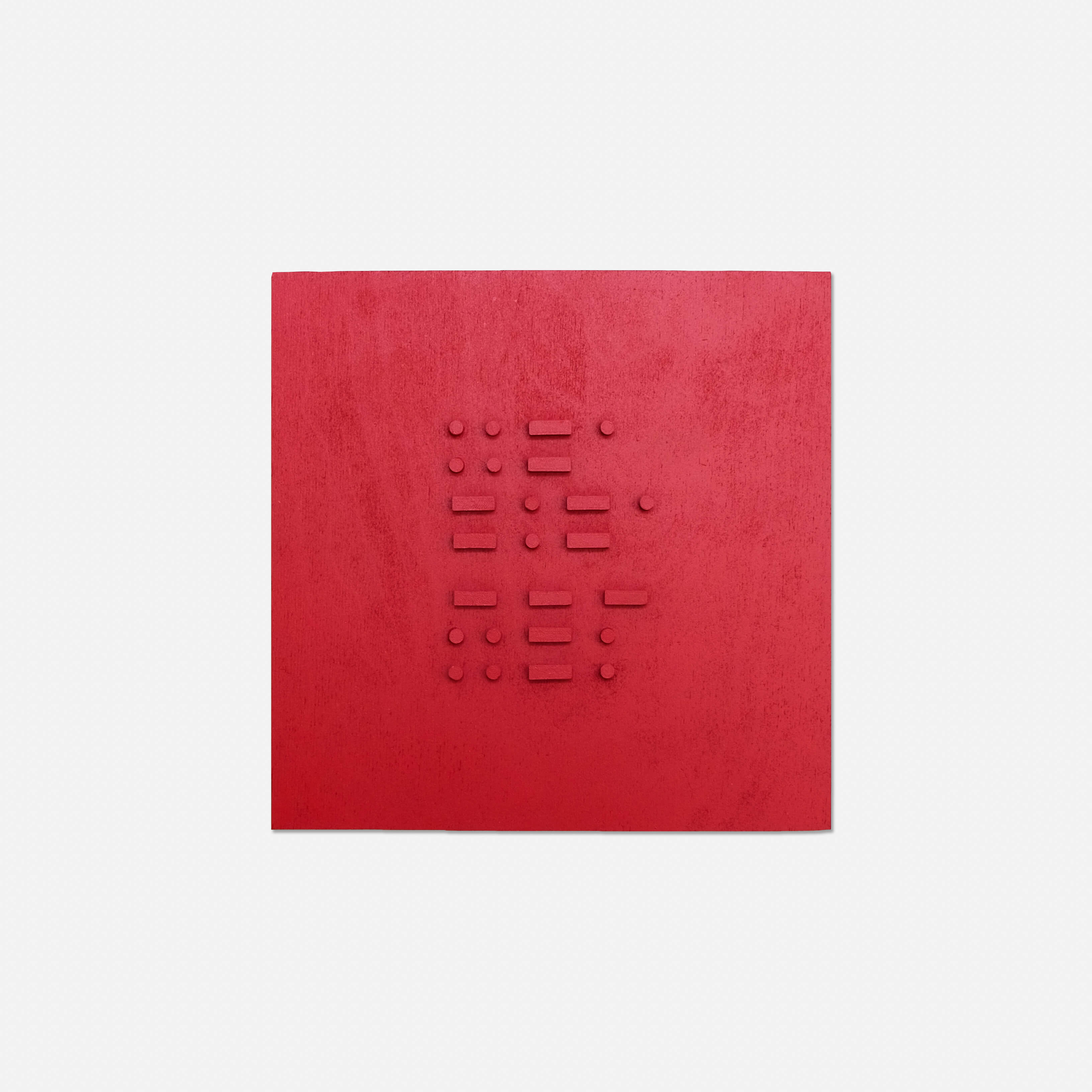 Fuck-off (3D), 2018, 3D Printed PLA and acrylic on wood, 12 x 12 in