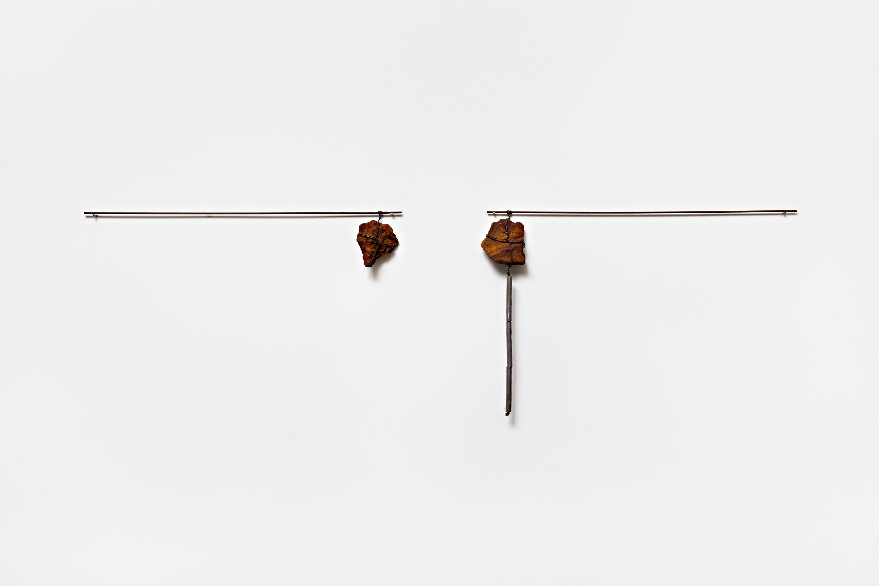 ABISMOIron ore, iron and lead. 32 x 110 x 4 cm. 2023