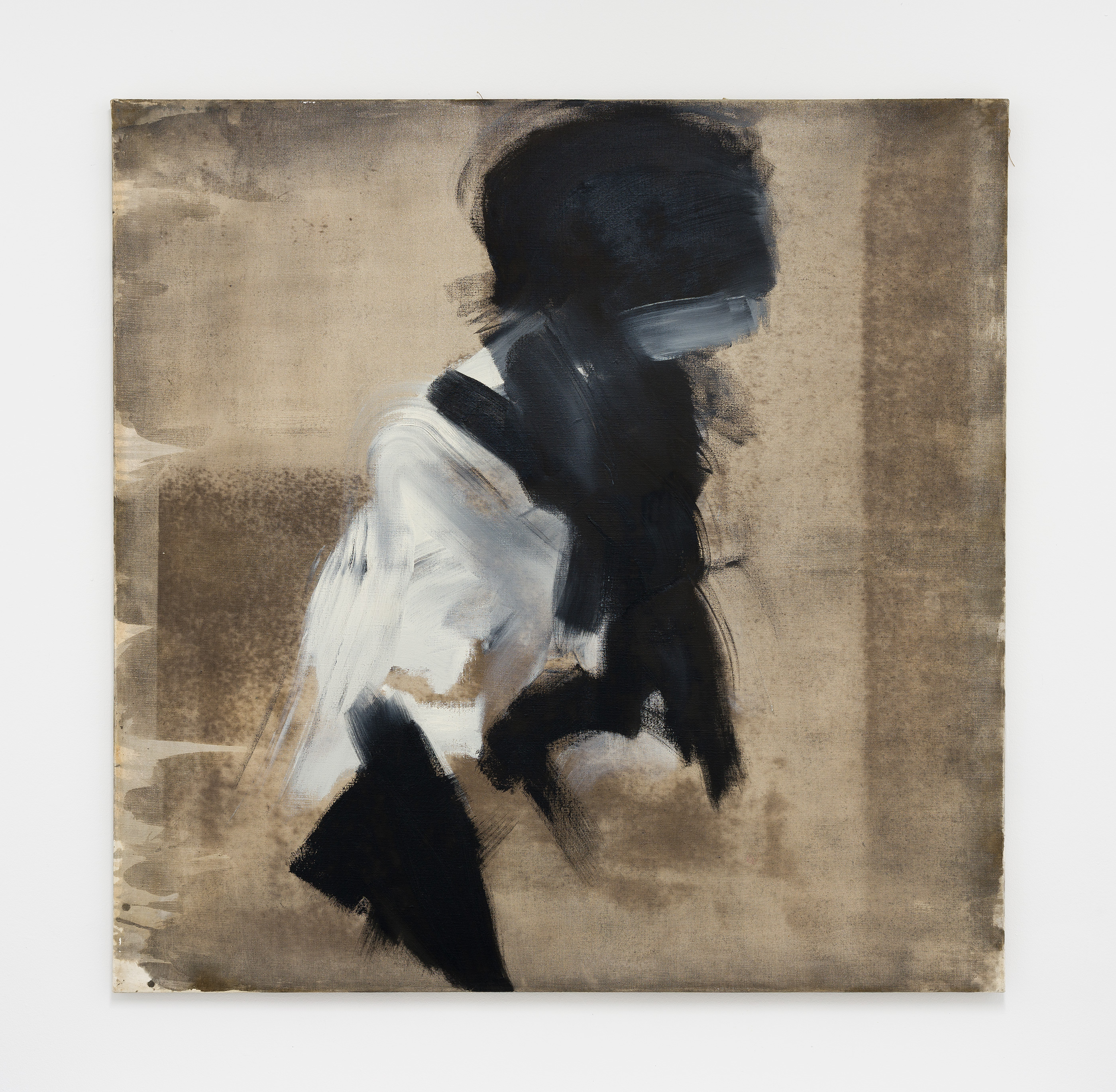 Untitled (P003), 1988, photo emulsion and oil on canvas, 37 3/8 x 37 3/8 in. (95 x 95 cm.)