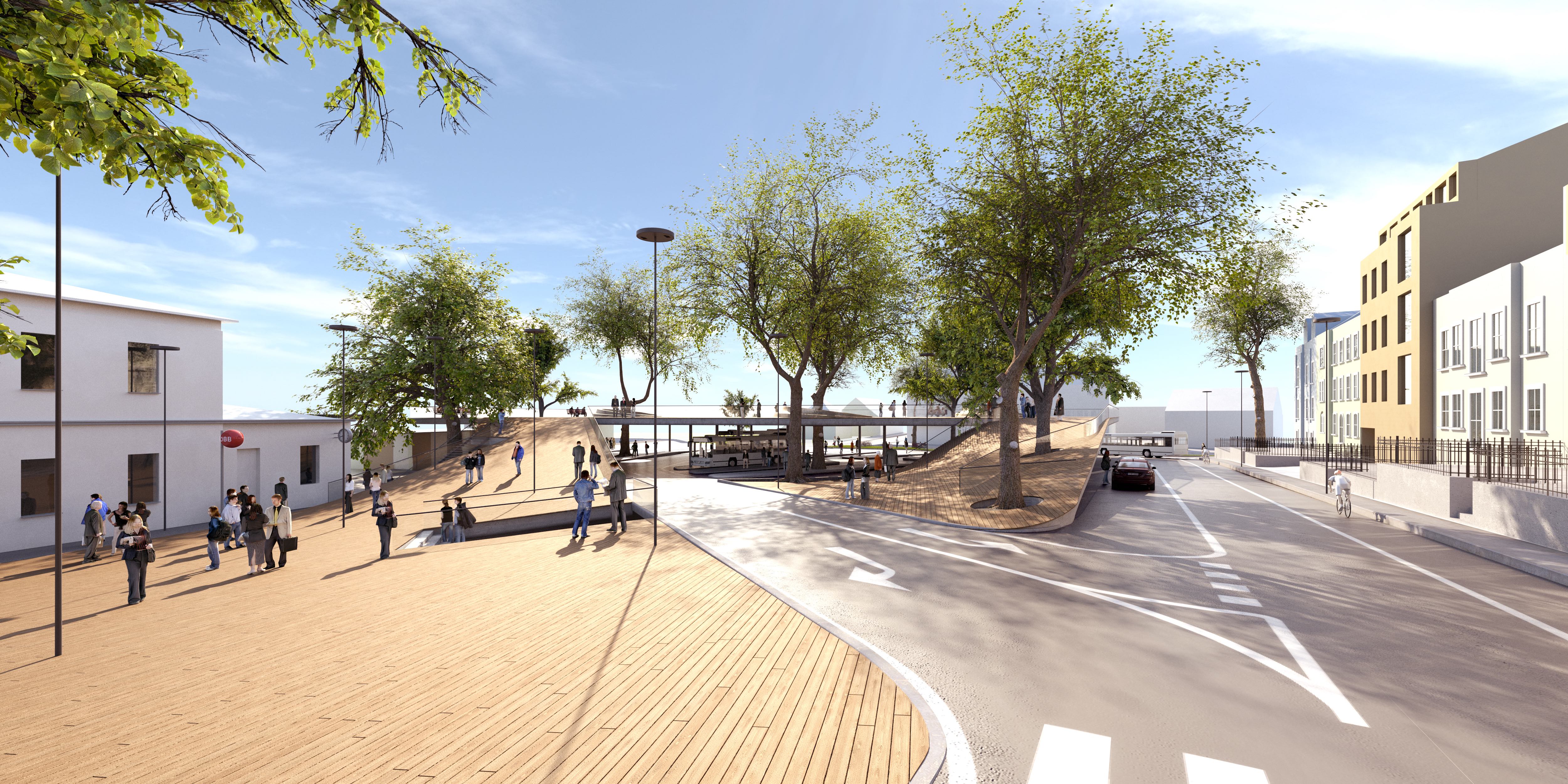 View from the station's forecourt