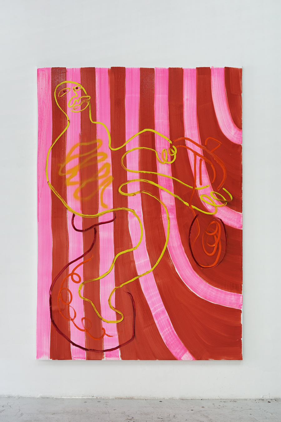 Passing through the zebra, 2021Oil on canvas200 x 140  cm