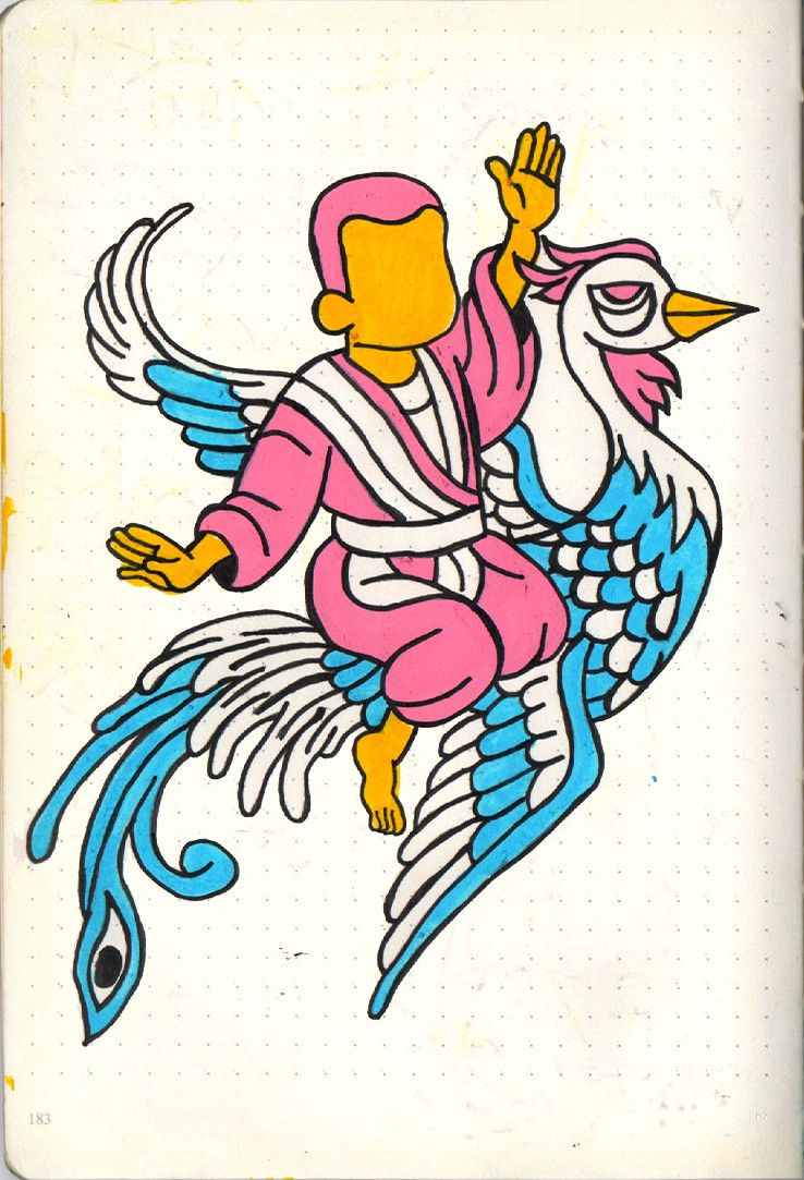 Chapter II, Acrylics on paper, 15x21cm, 2025.