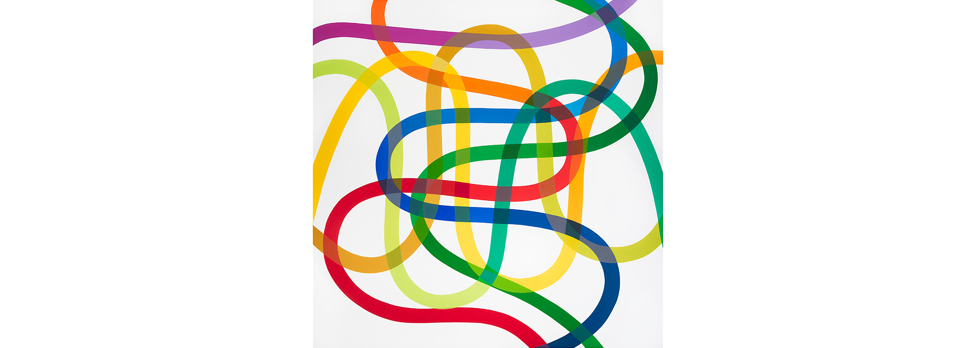 Sin título, 2023. Acrílico sobre tela, 177 x 177 cm.