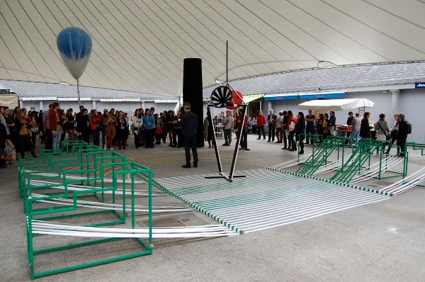 Vaari Claffey, Gracelands at the Milkmarket, EVA International, 2012. ‘30 Drafts’ set designed by Vaari Claffey and Oisin Byrne. Photo: Oisin Byrne