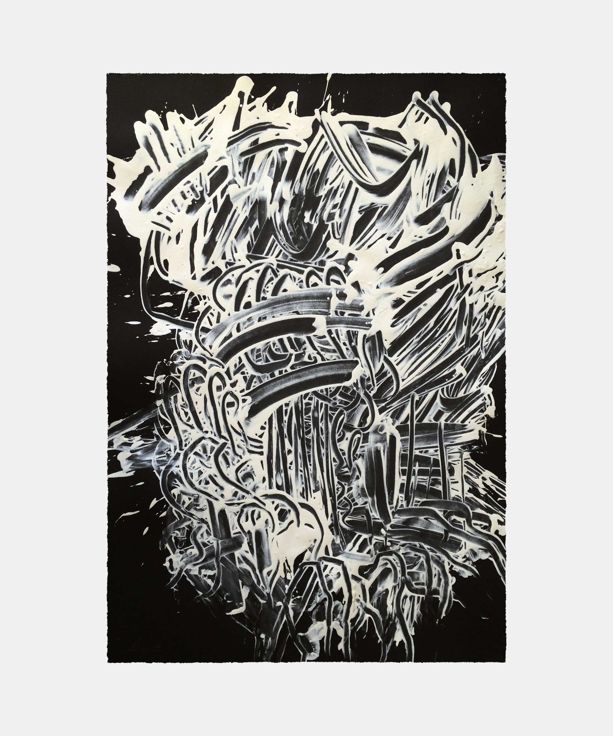 Hand painted, 2016. Acrylic paint on paper. 76&#160;×&#160;112&#160;cm.