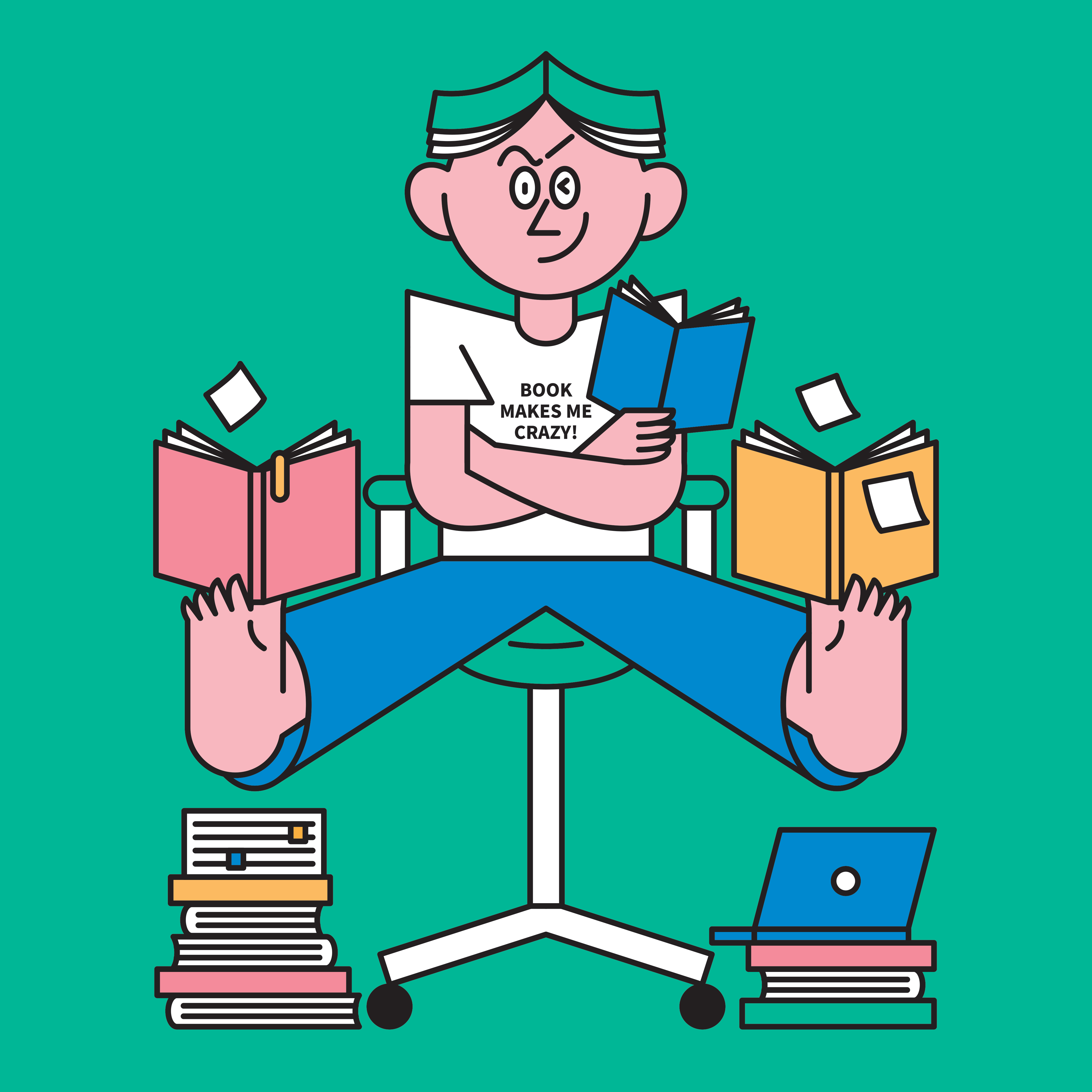 Make book. Рисунок на тему мой первый бизнес план в картинках. Graphic Designer illustrations.