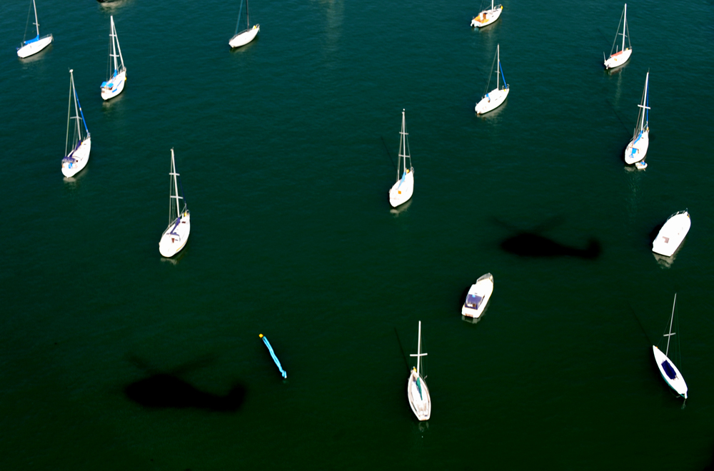 Black Hawk's fly over Sydney Harbour 