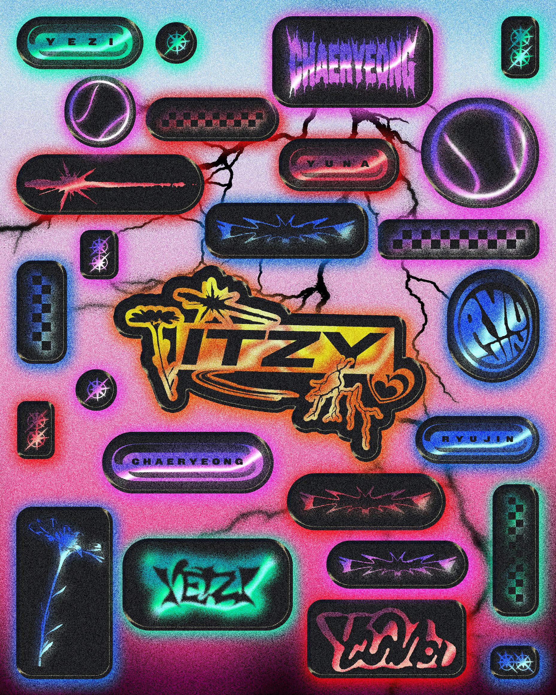 W Korea x ITZY Lacoste Graphic Assets