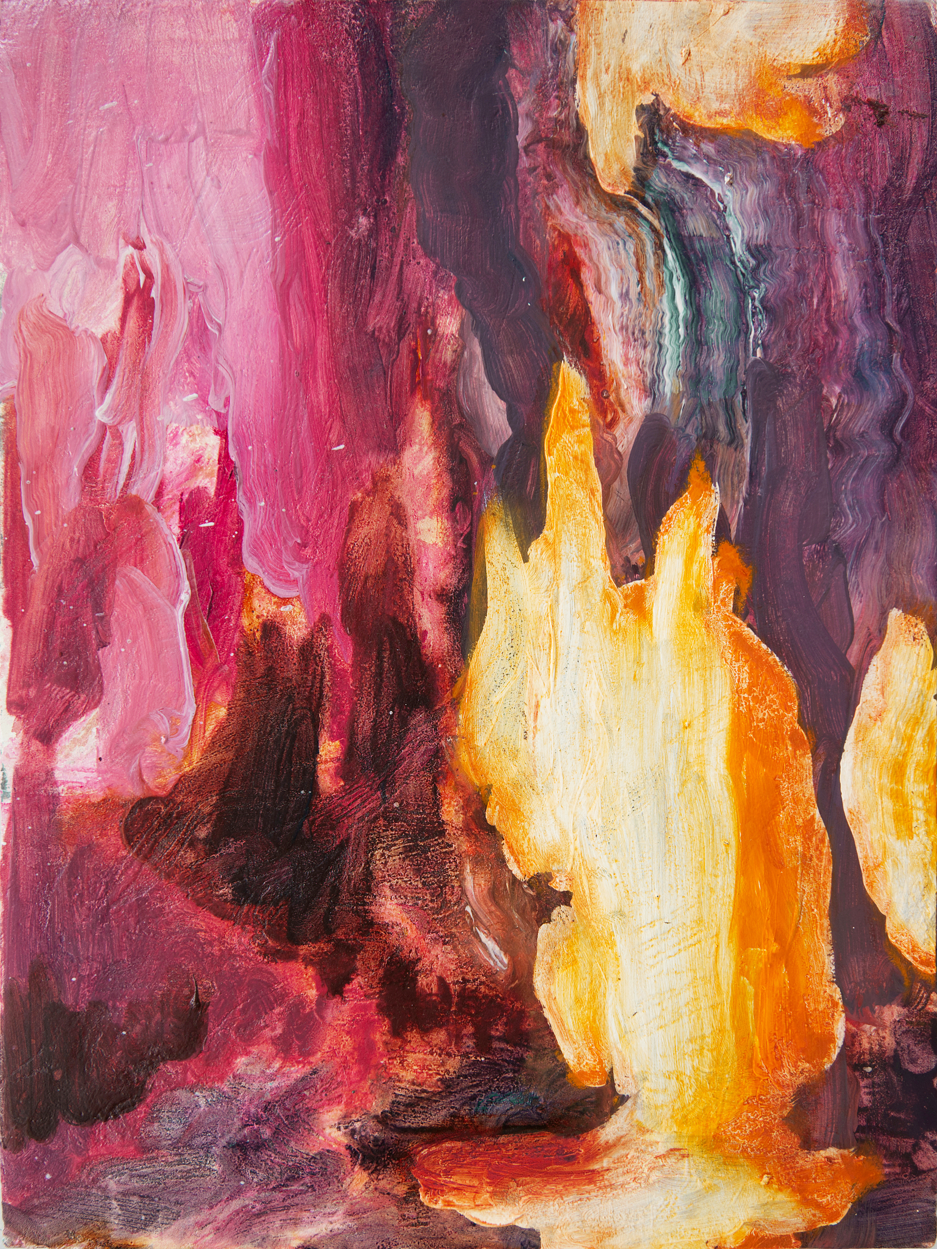 Grotto, oil on wood, 40x30 cm, 2023