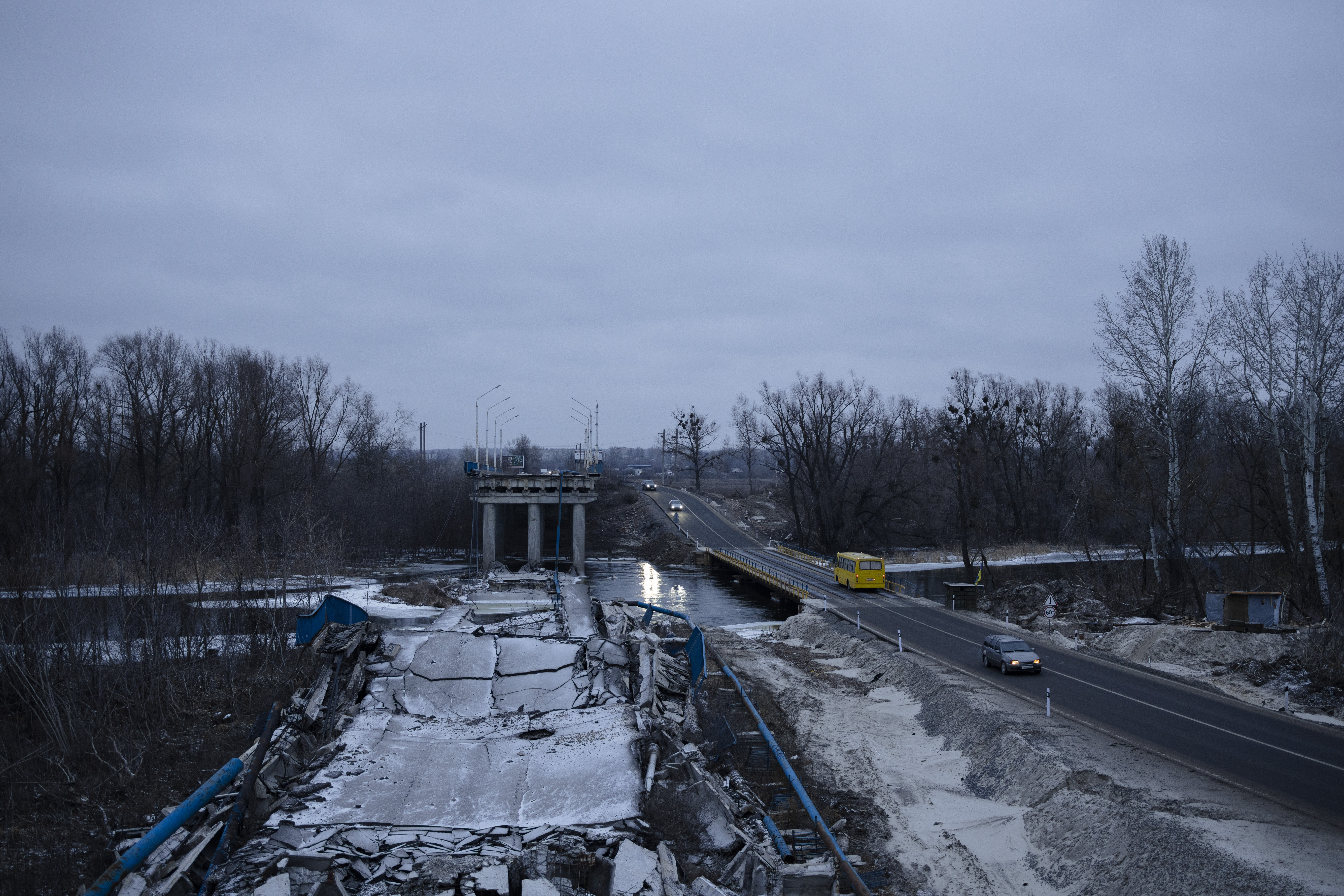 Who controls bridges, rules. The constant game of destroying and rebuilding is visible throughout the areas where fighting has taken heavy tolls. This scene is from January 2023 from Izium, which Russia controlled almost half a year before Ukraine managed to recapture it in September 2022.