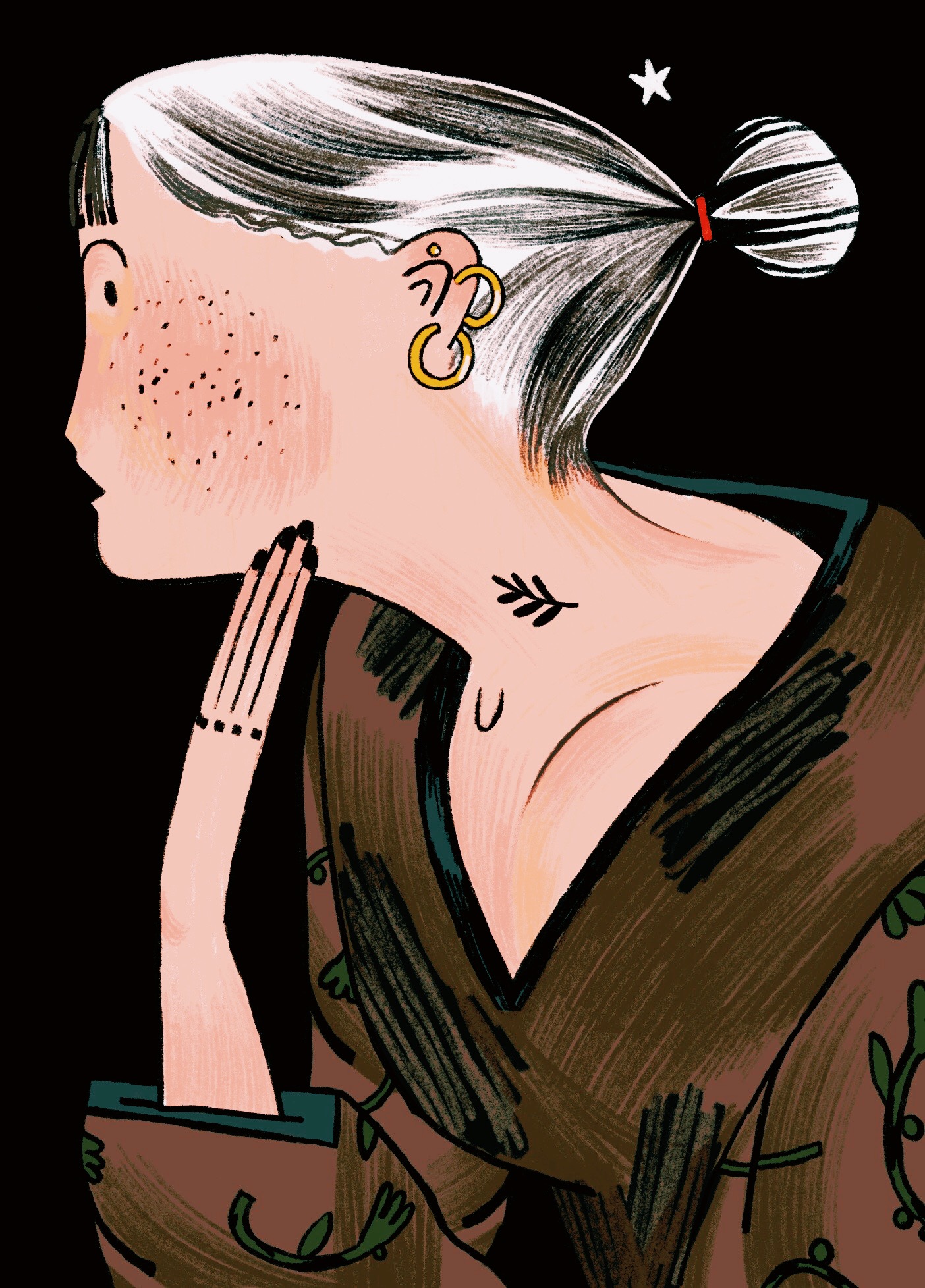 Woman with Tattoo (digital)