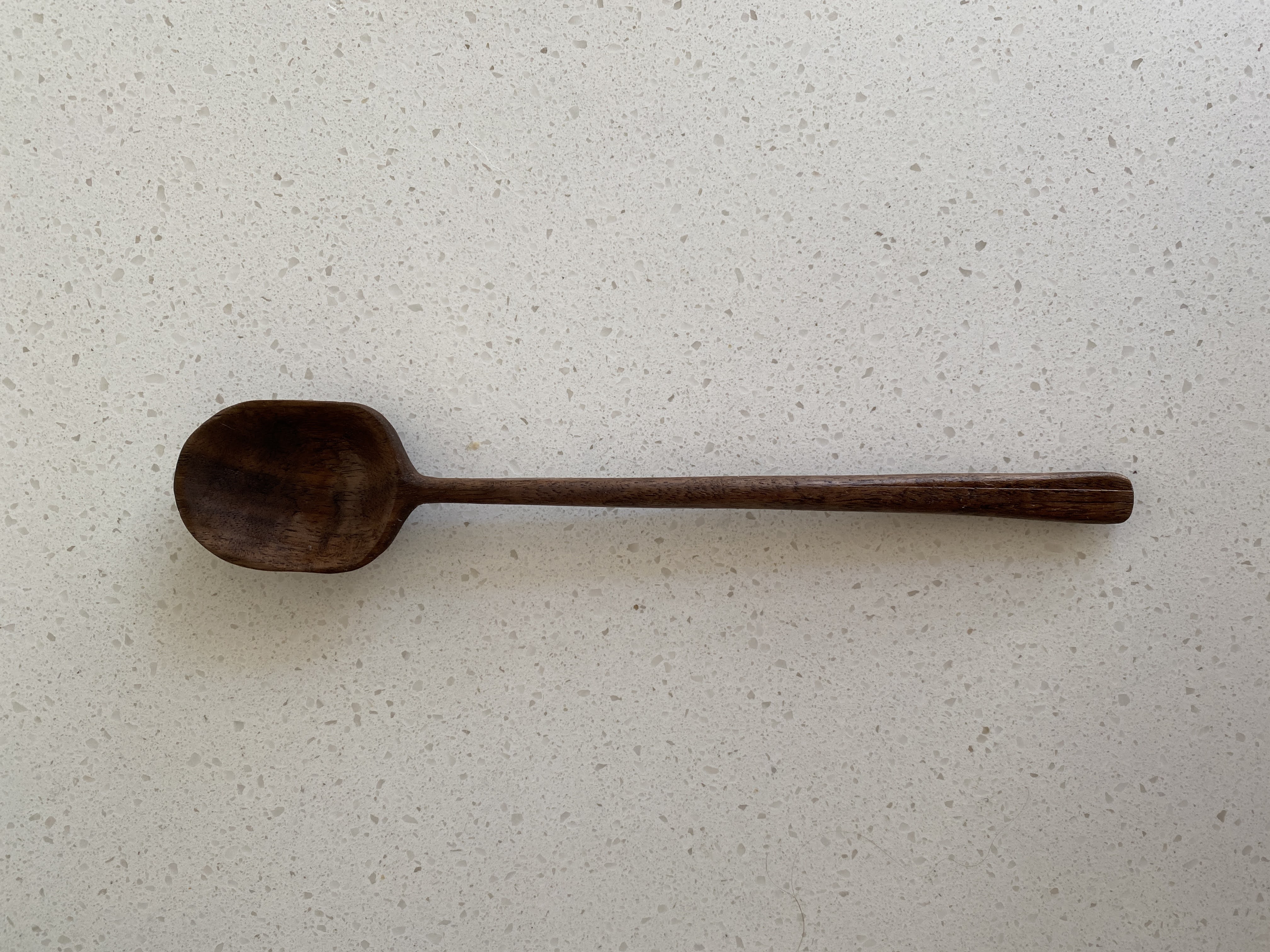 Hand-carved walnut spoon, 2022