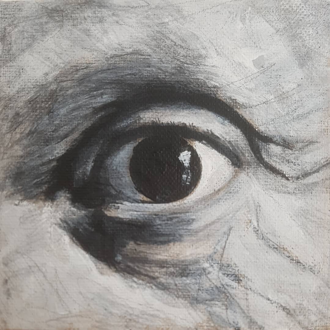 "PABLO"10 x 10 cmAcrylic on canvasSOLD