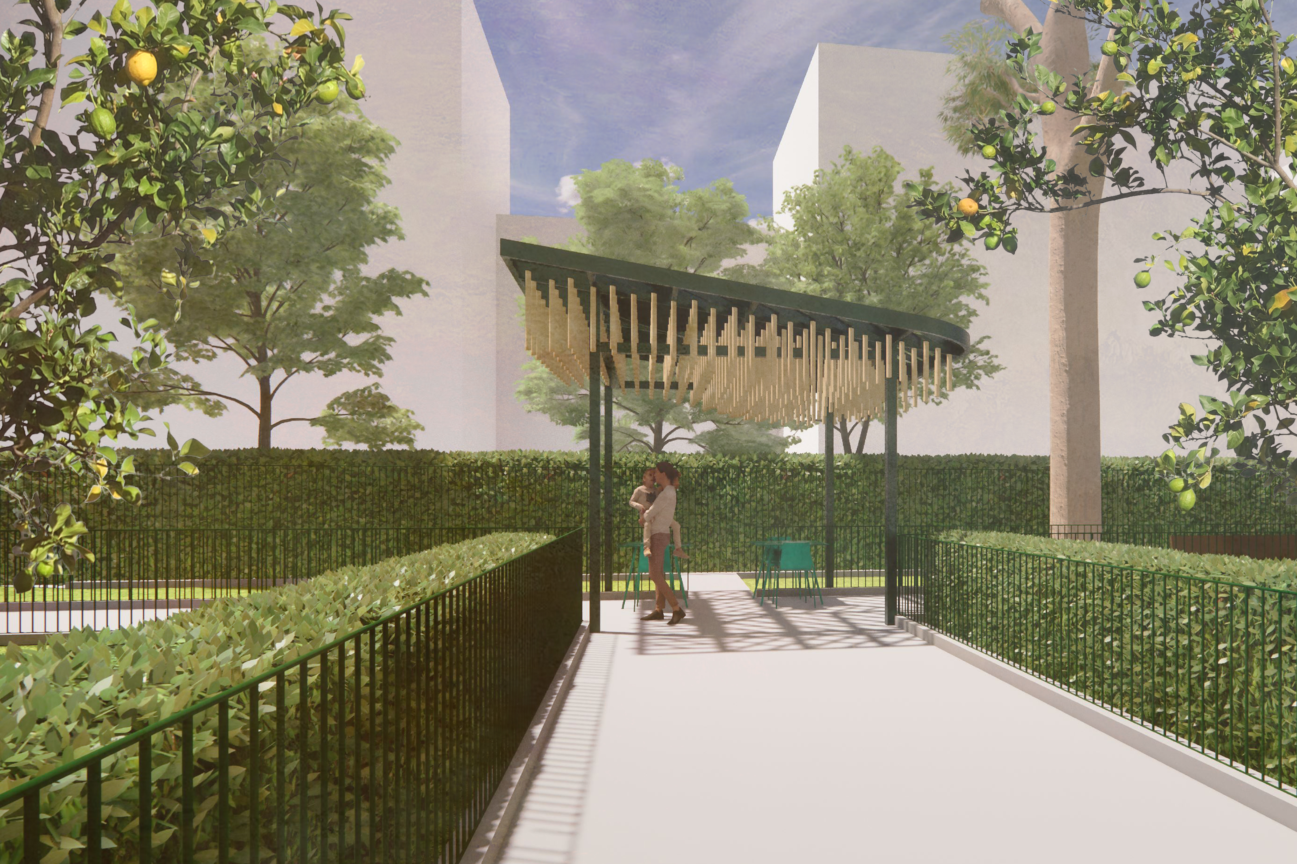 Concourse House Sound Pavilion in Bronx, NY  rendering credit: Design Advocates