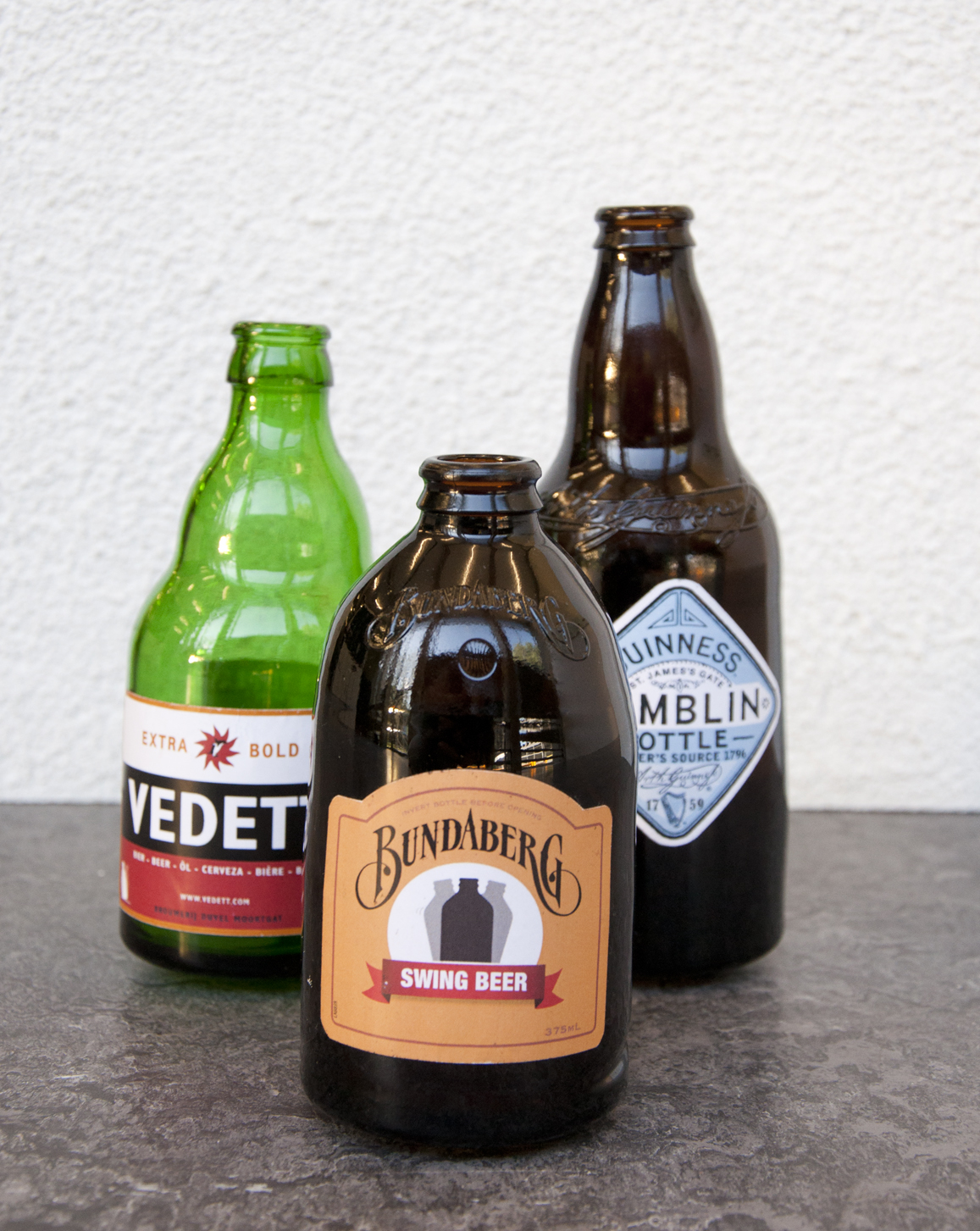 tumbling bottles | 2016 | tumblers | glass bottles, transformed