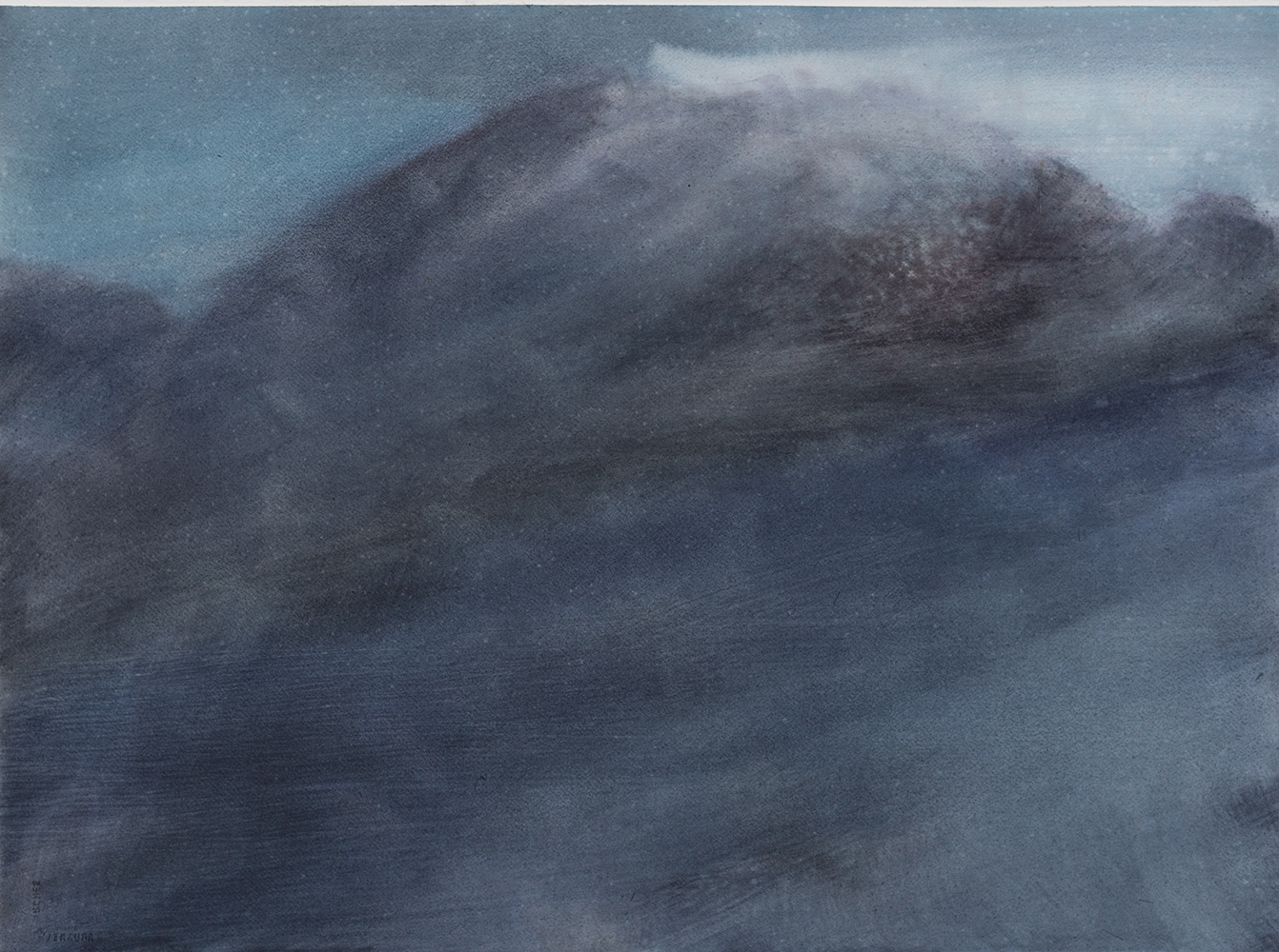 Massif, nuit, brumeaquarelle sur papier56 x 76 cm, 2021