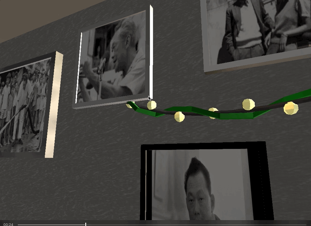 Gabriel, Violet, Ellis and Claudia created a Virtual Reality experience called "Find The Remote" for a news gamification assignment. The game - set  a mansion in disrepair - was a tongue-in-cheek look at the Oxley Road saga.