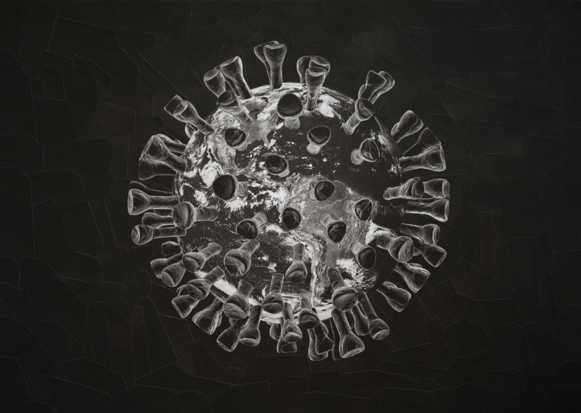 Planet SARS CoV 2, 2020, 11.6 x 8.2 inches