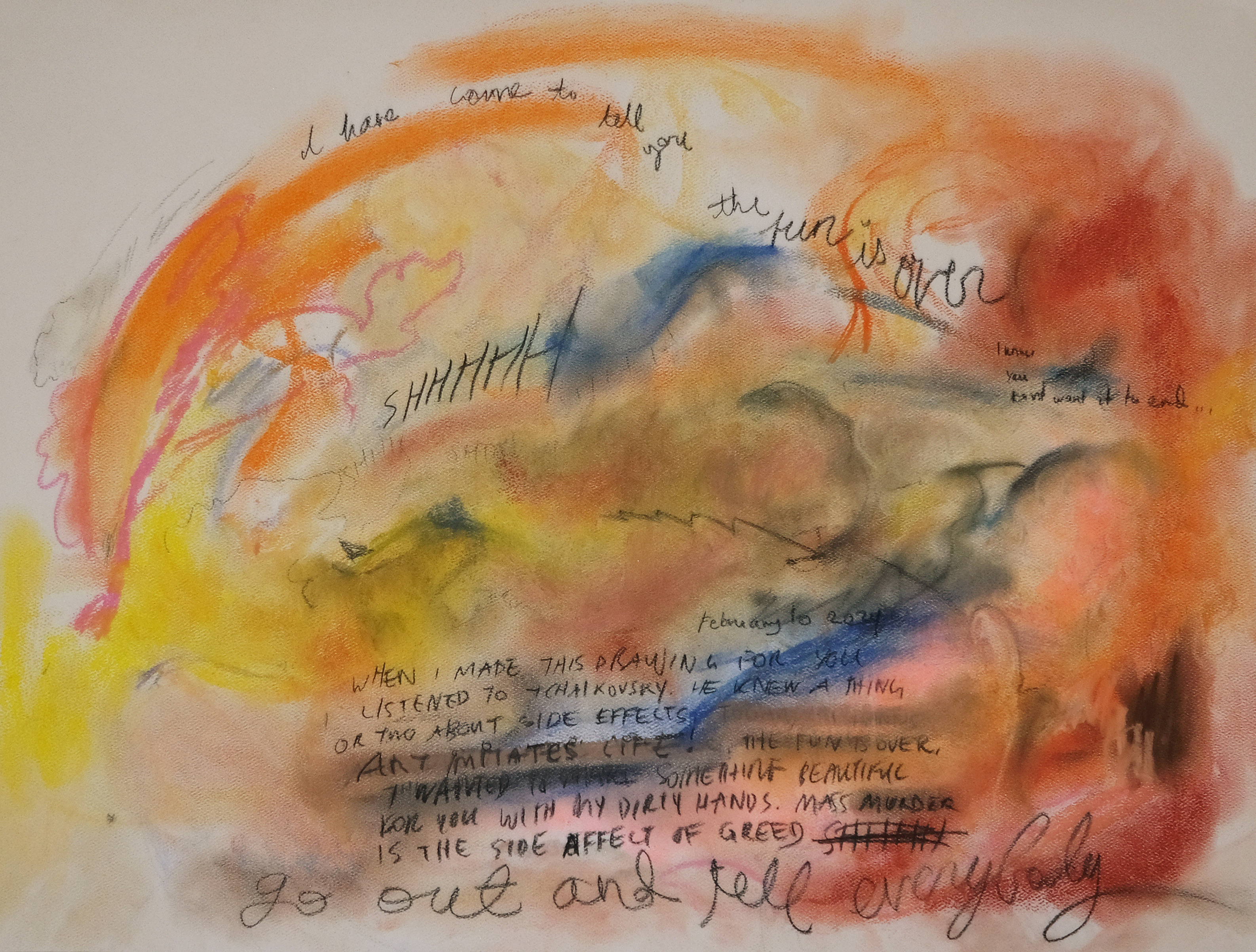 Notes from February 10 2024, 2024, 18 inches x 24 inches