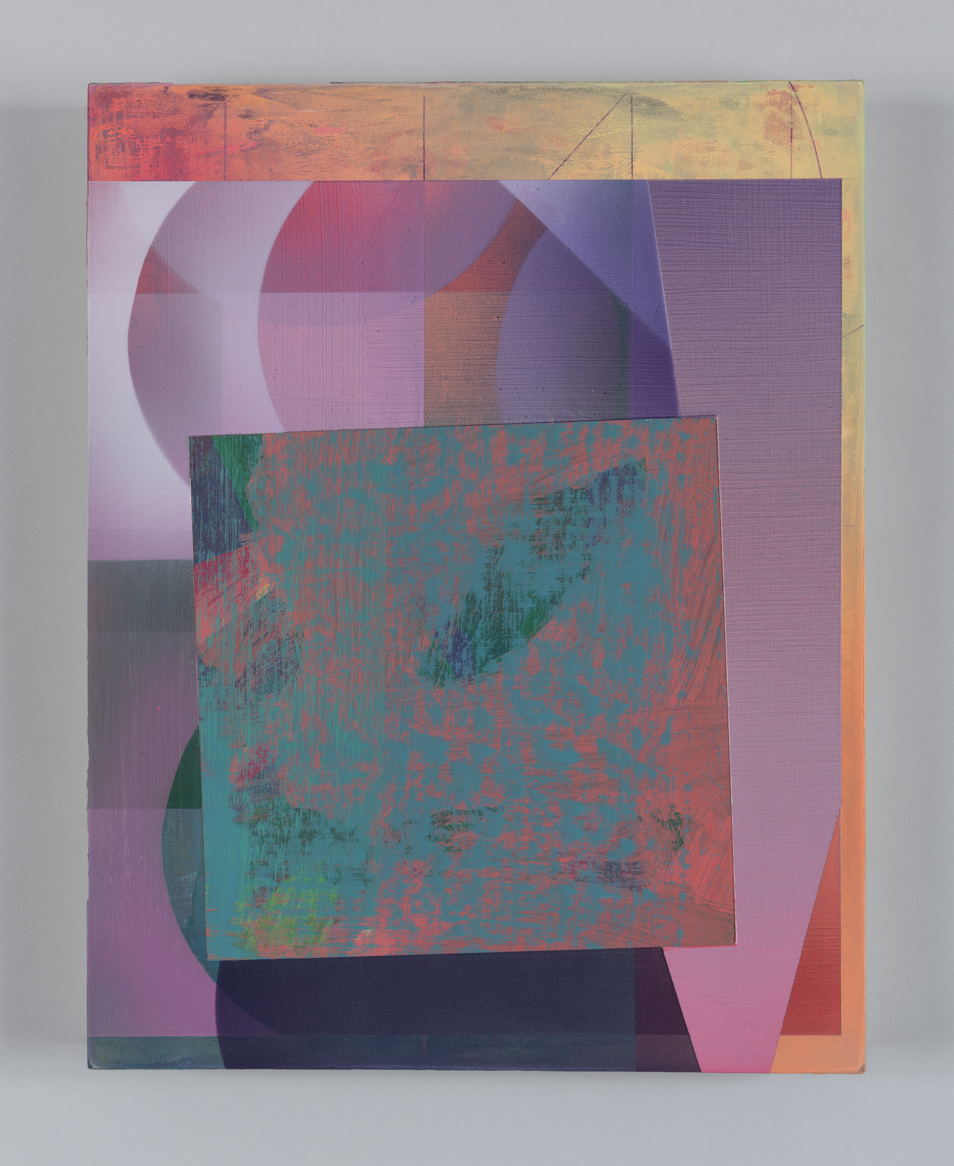 Wisteria, 2022, acrylic on panel, 14 &times; 11&rdquo;.