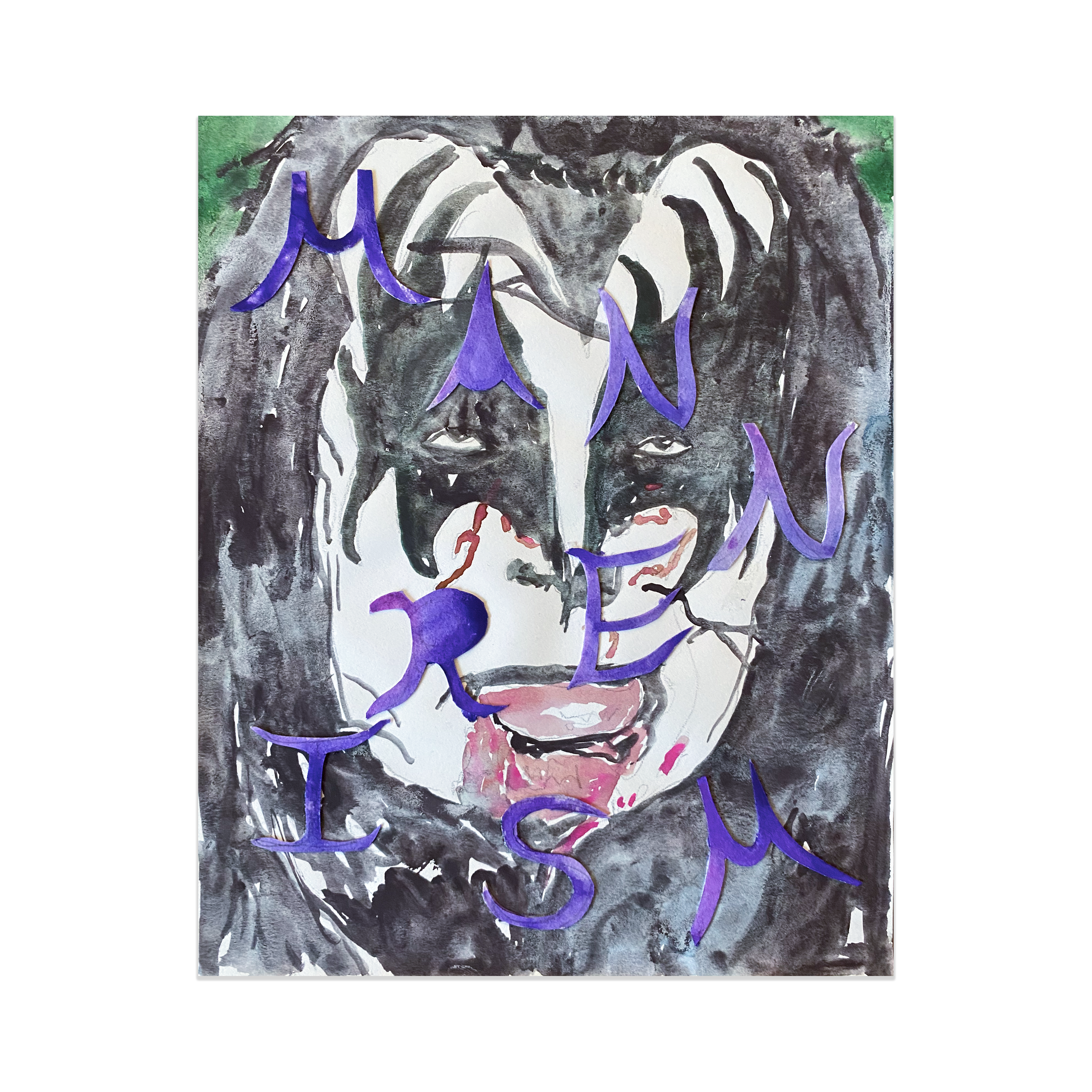 Jacob FreemanMannerismWatercolor and collage on paper10 x 8"2022