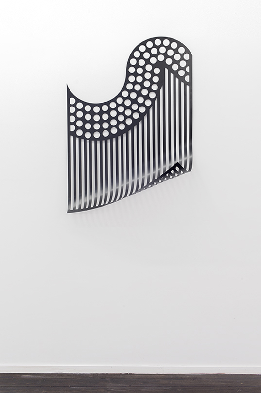 Resilience Lift, Firming / Sculpting Face and Neck Creme SPF 15, Estée Lauder. Laser cut and rolled steel, epoxy paint, 75x70 cm, 2015.